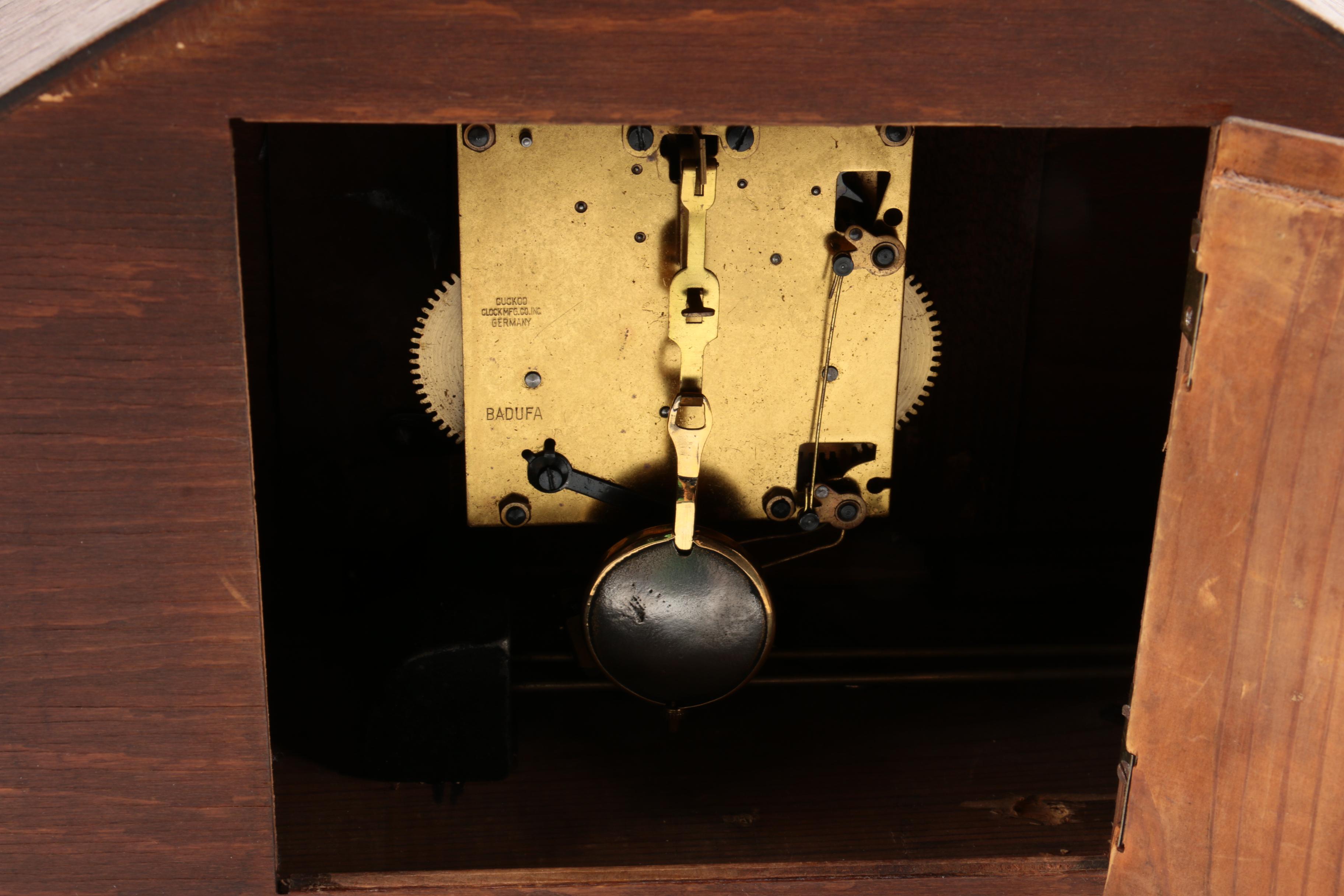 Baduf Art Deco Wood Mantel Clock