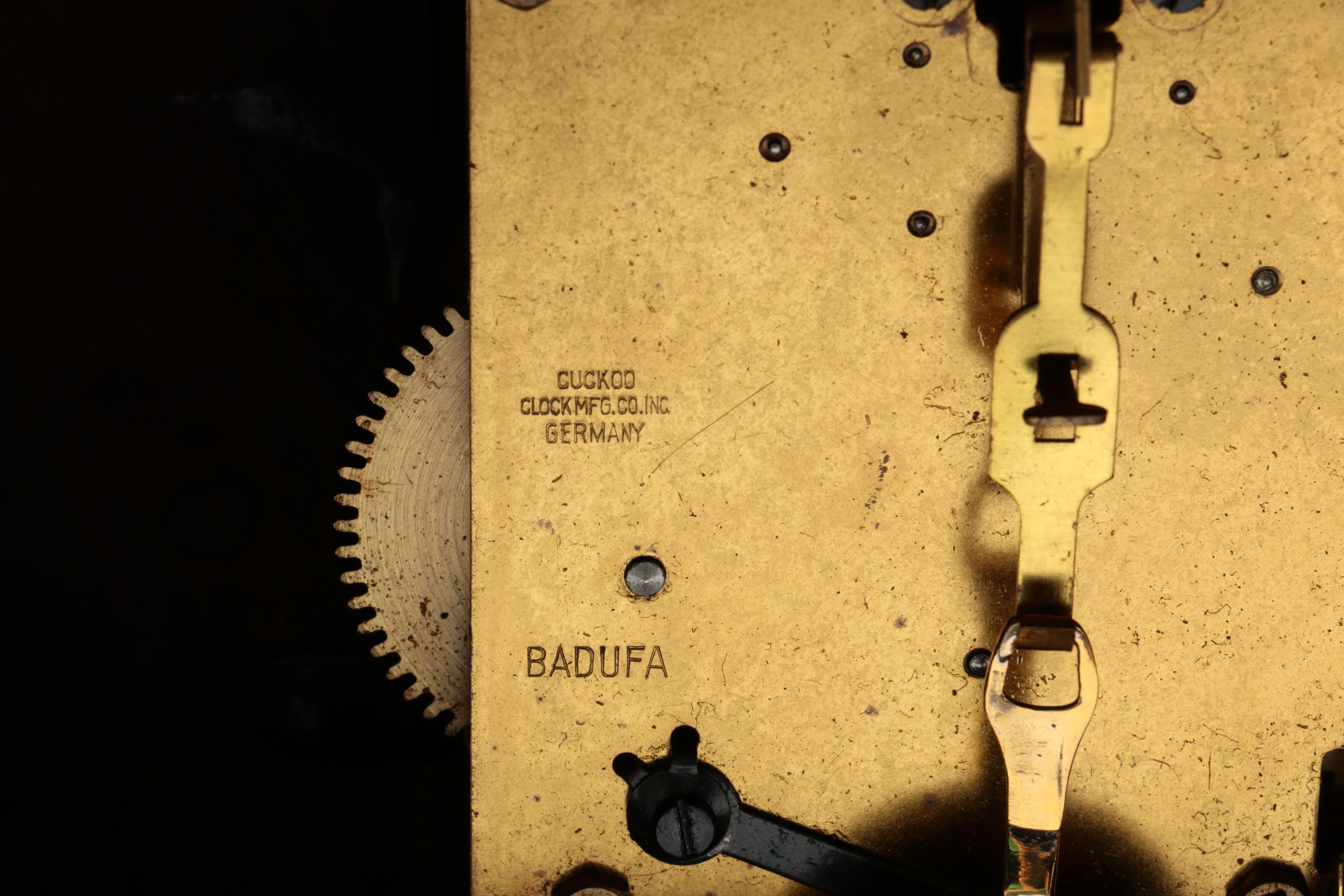 Baduf Art Deco Wood Mantel Clock