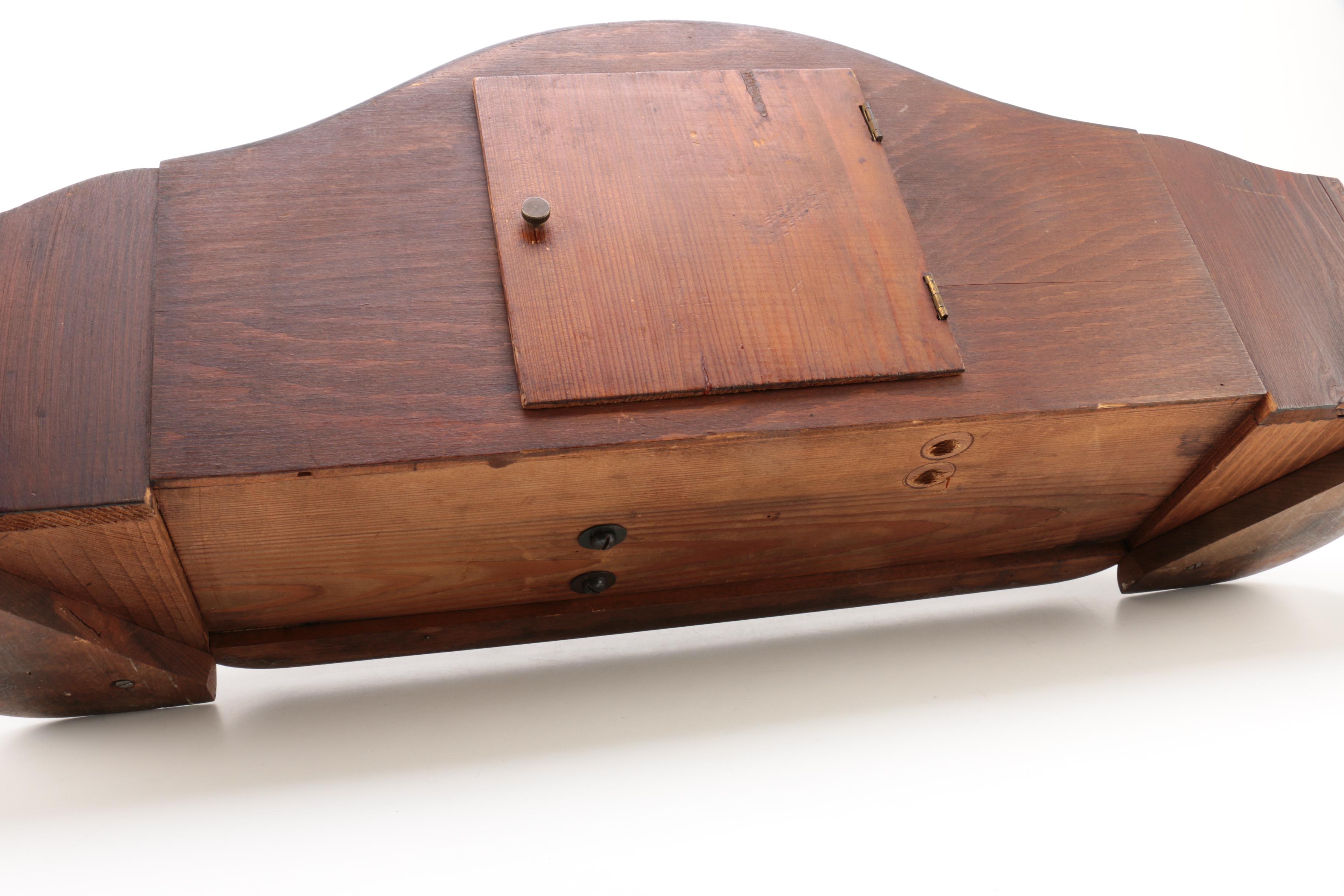 Baduf Art Deco Wood Mantel Clock