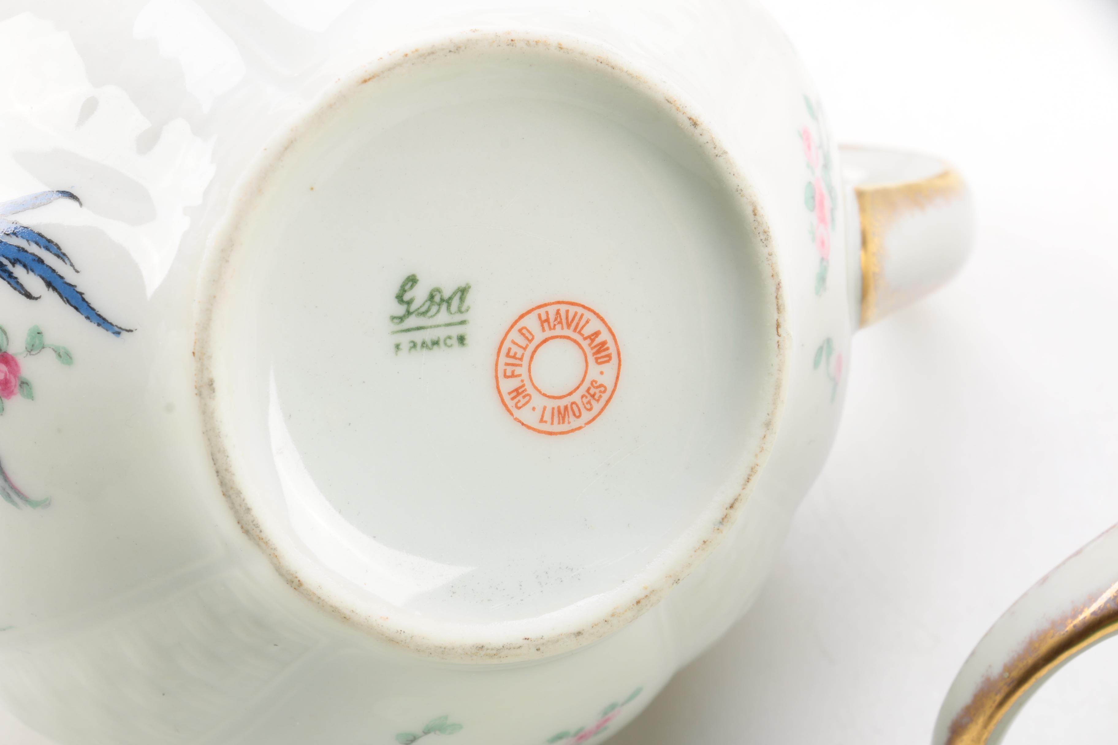 Antique Limoges Porcelain Serveware