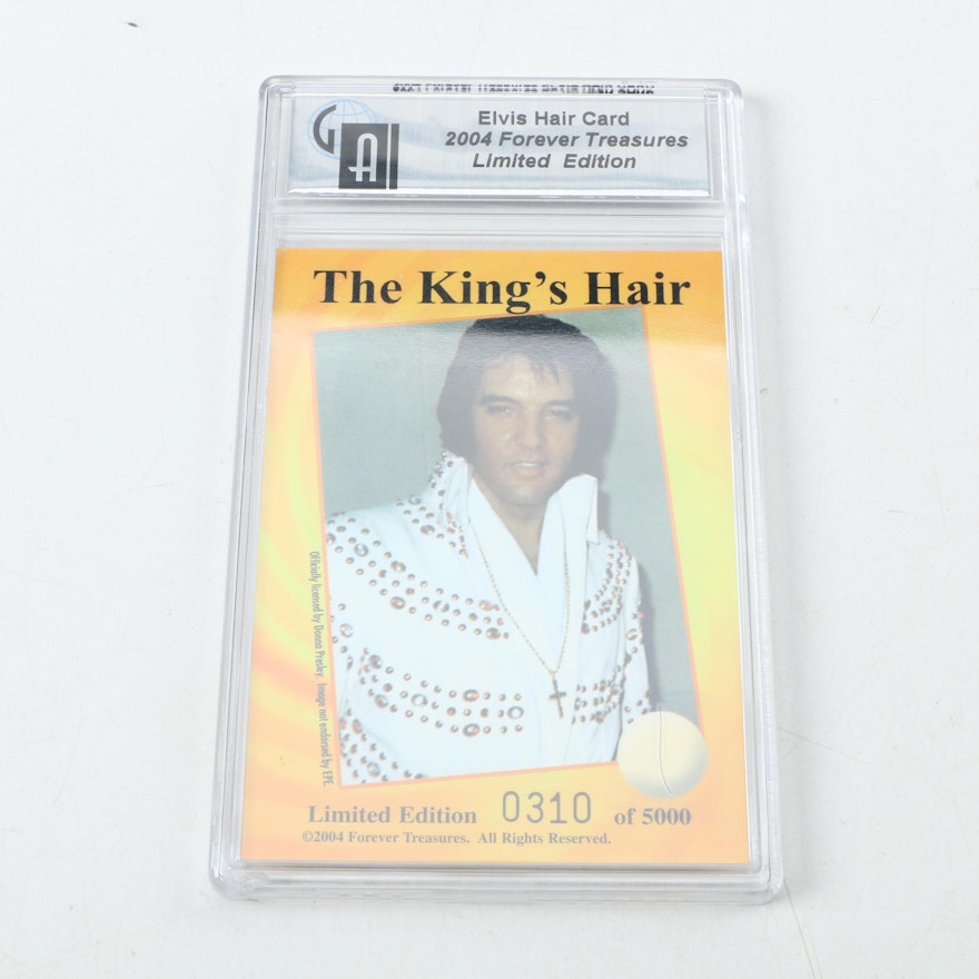 2004 Forever Treasures Limited Edition "The King's Hair" Elvis Trading Card