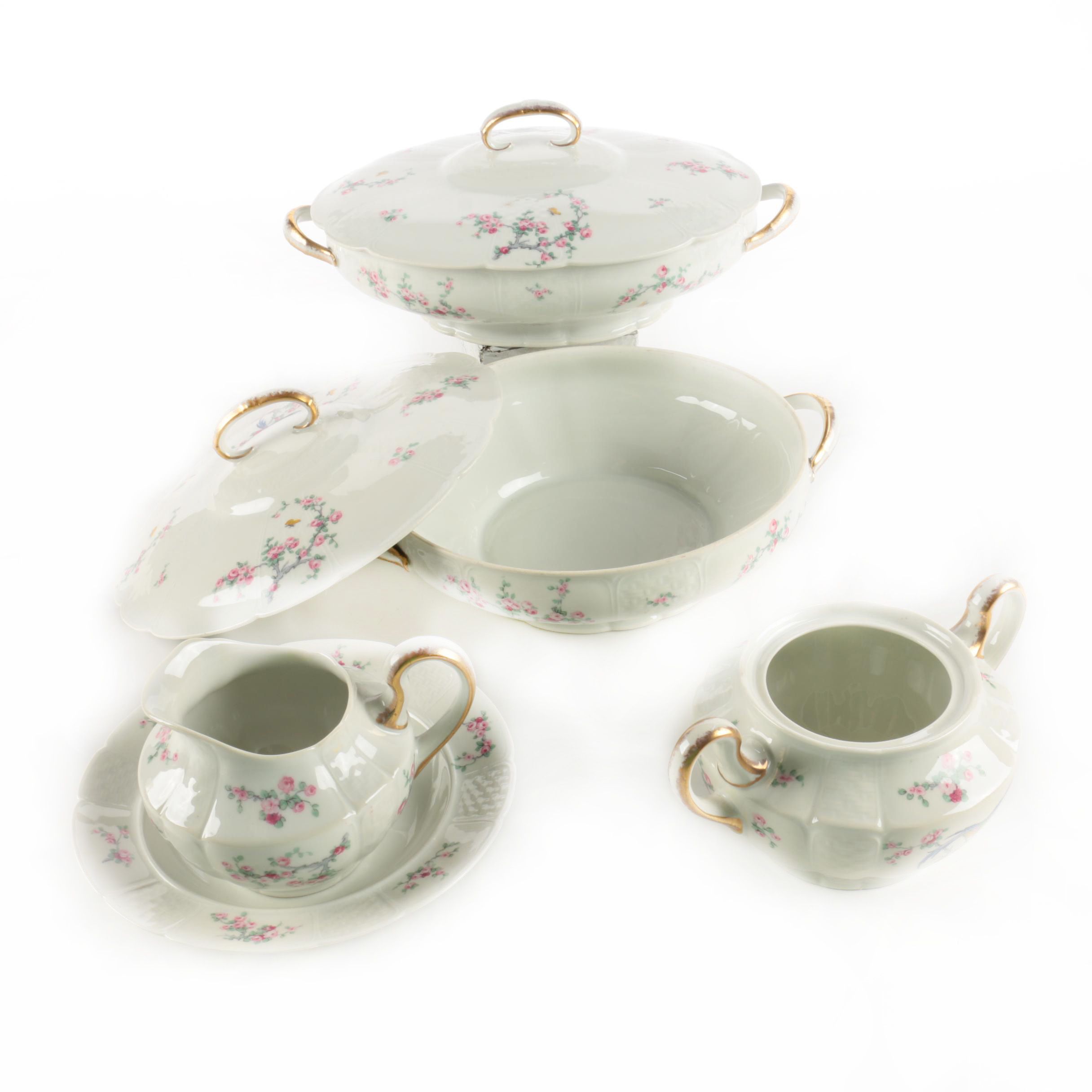 Antique Limoges Porcelain Serveware