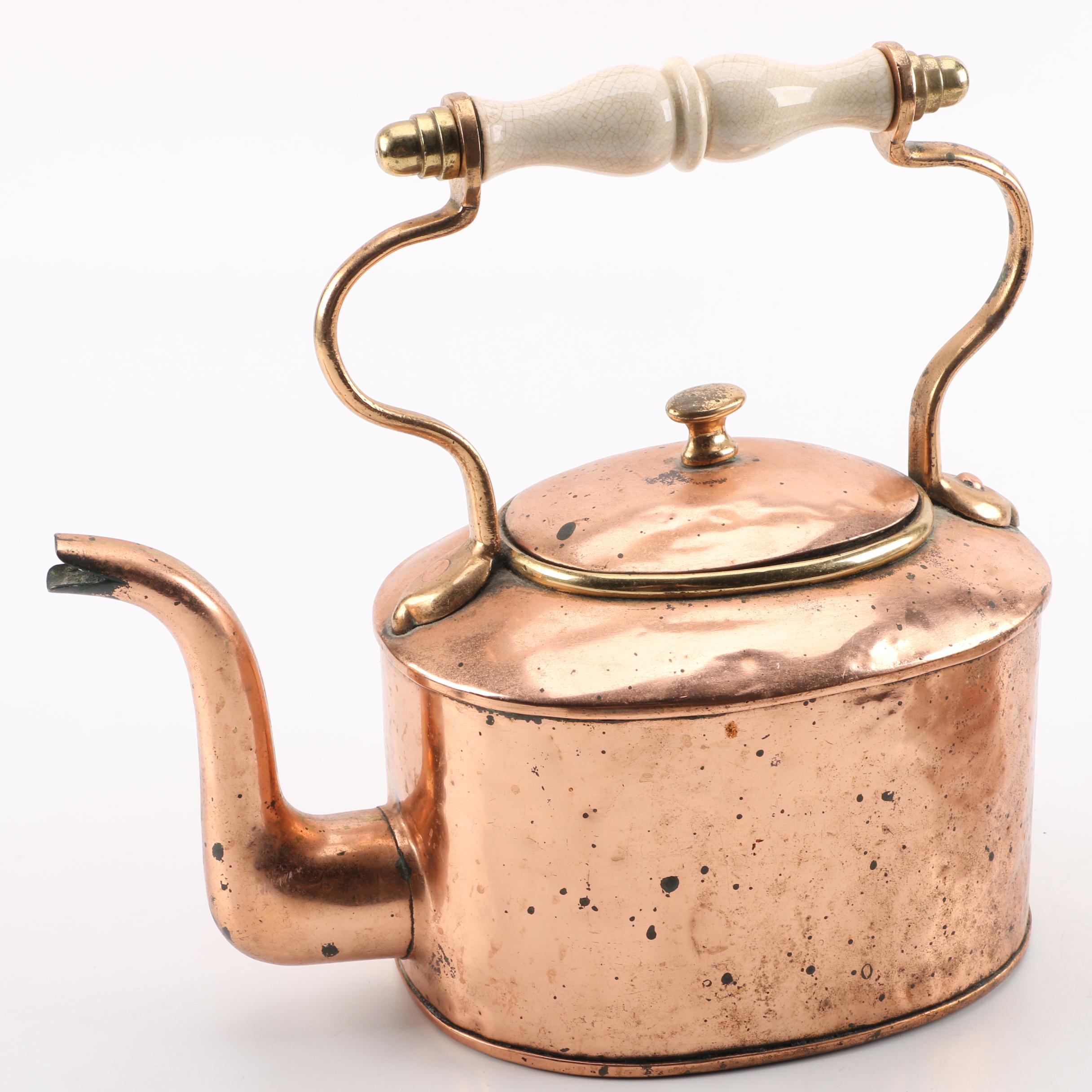 Vintage Copper Kettle and Pan