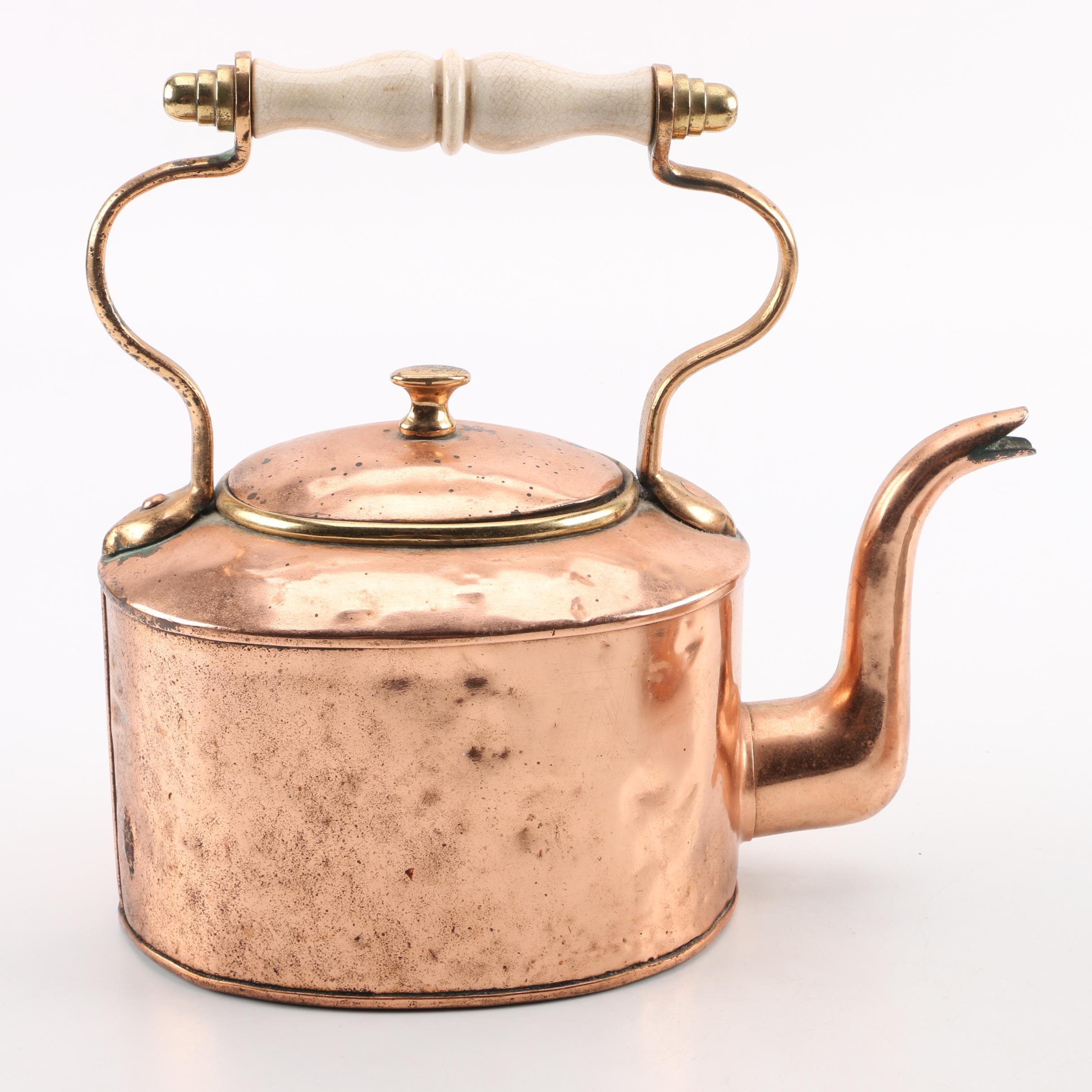 Vintage Copper Kettle and Pan