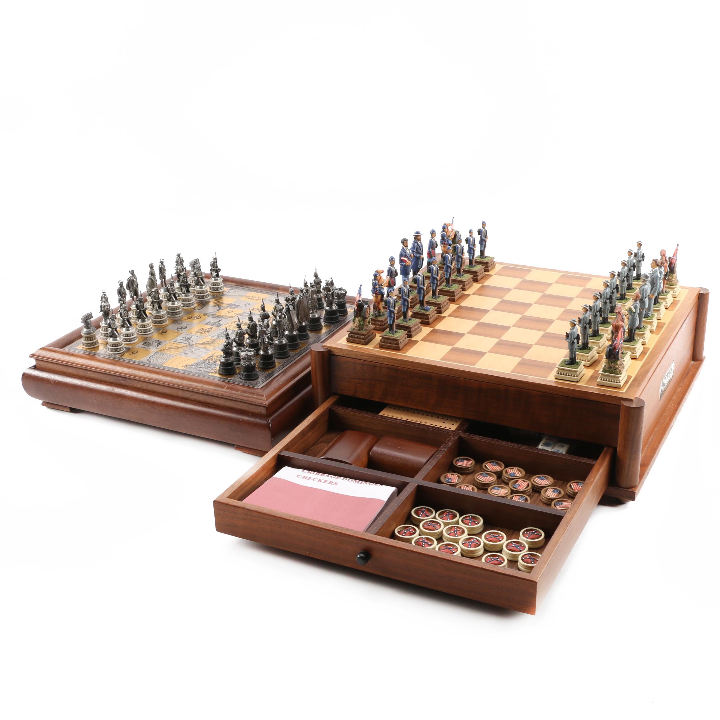 History Channel Civil War Chess Set and Revolutionary War Chess Set