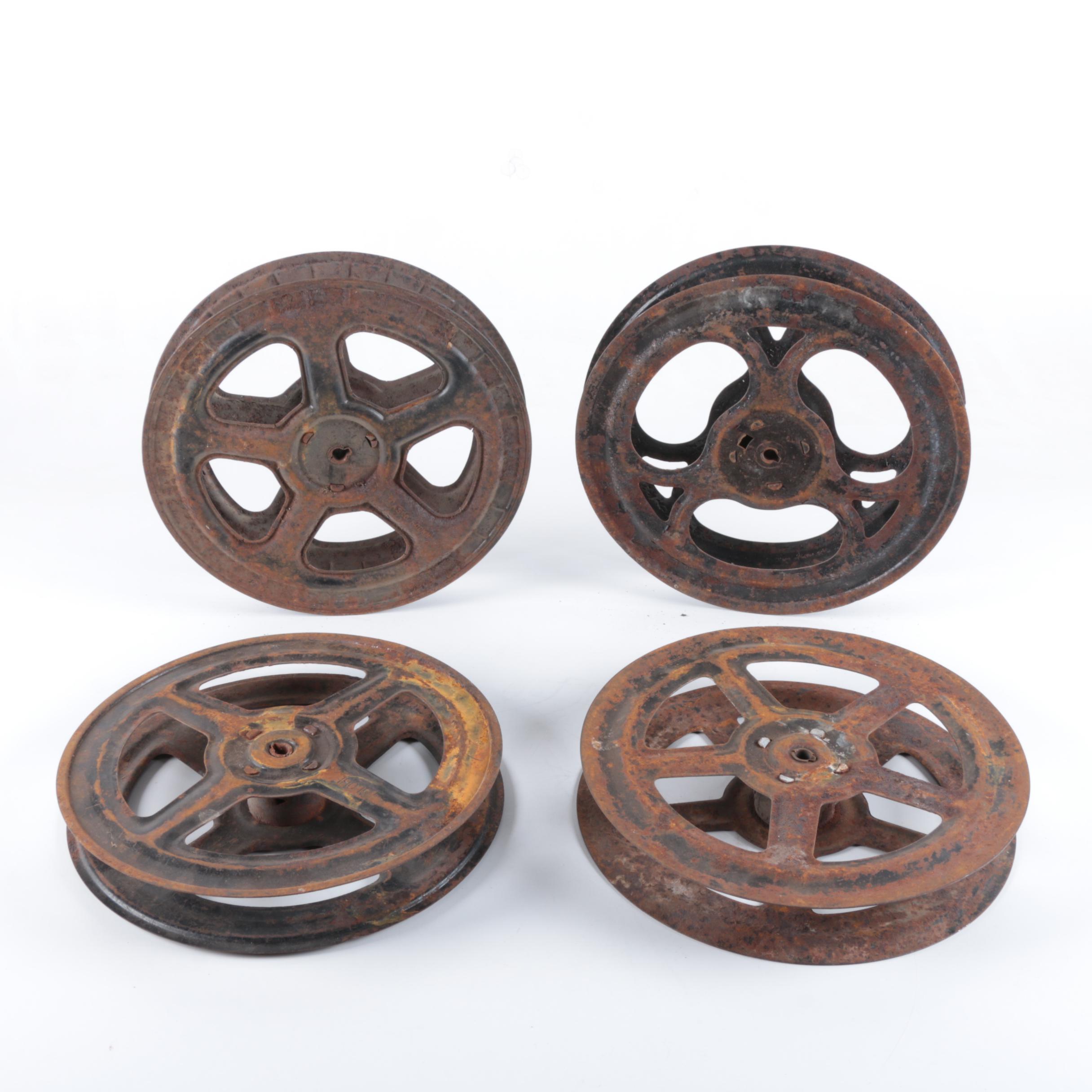 Vintage Black Metal Film Reels