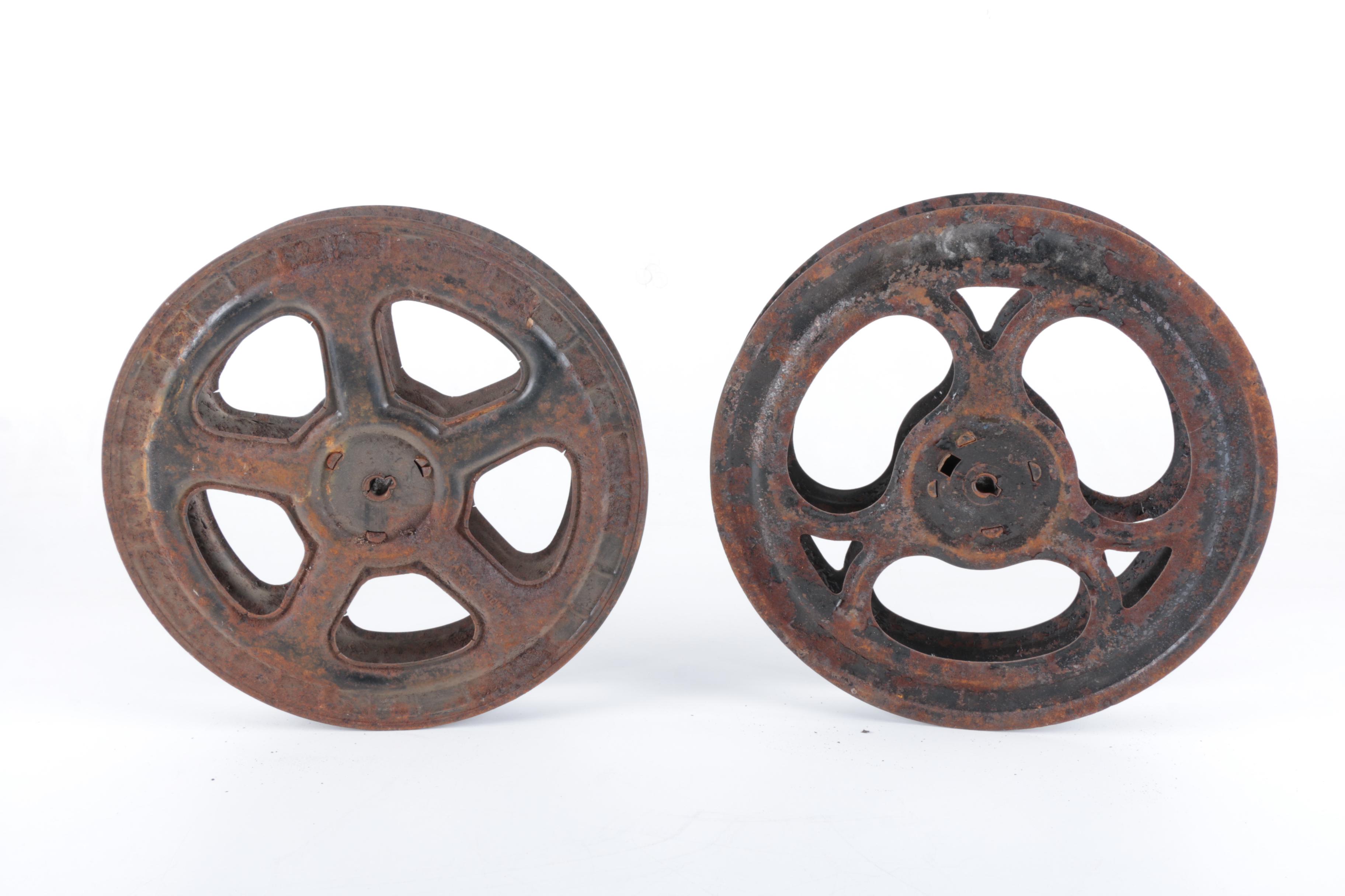 Vintage Black Metal Film Reels