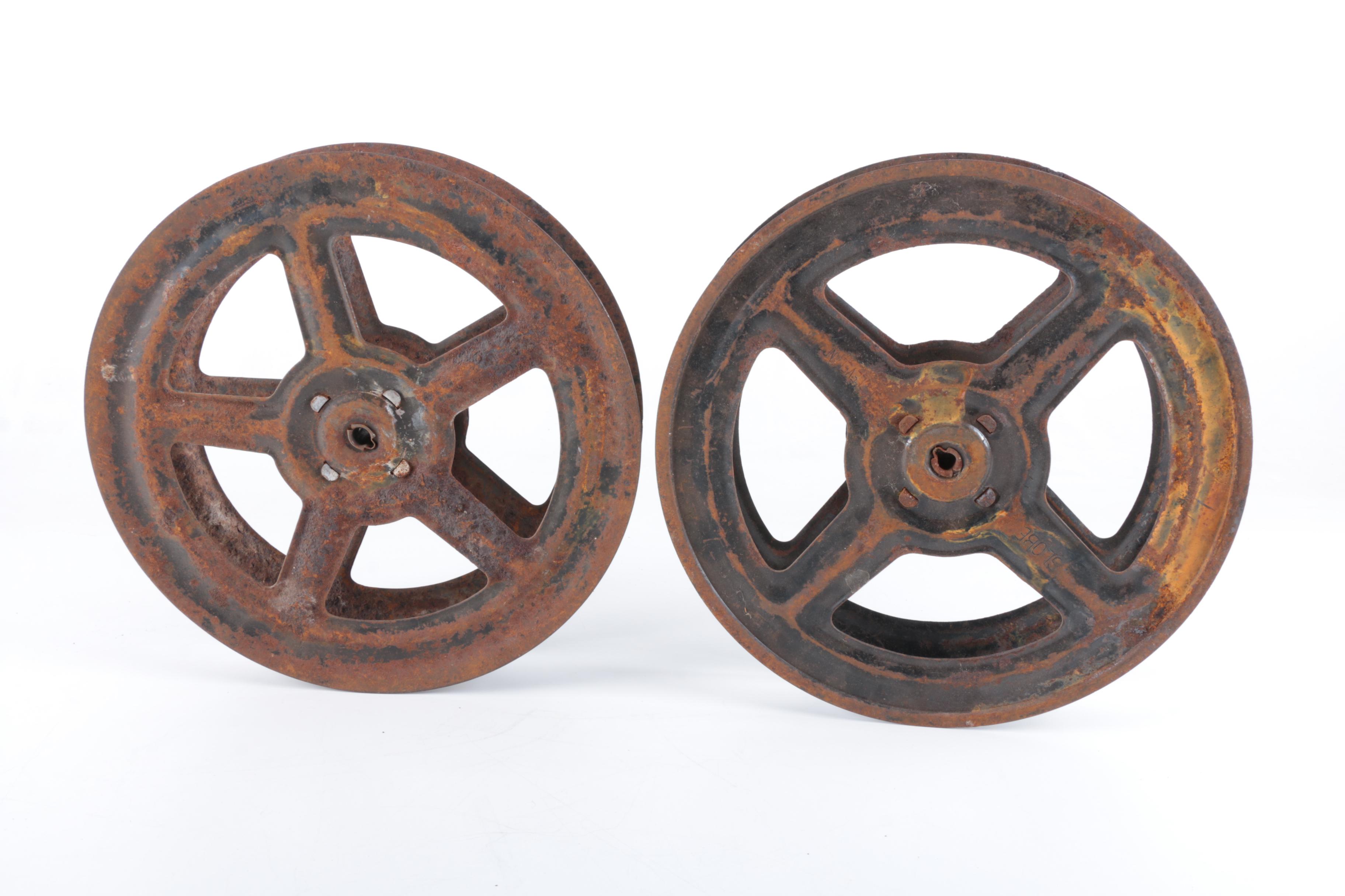 Vintage Black Metal Film Reels