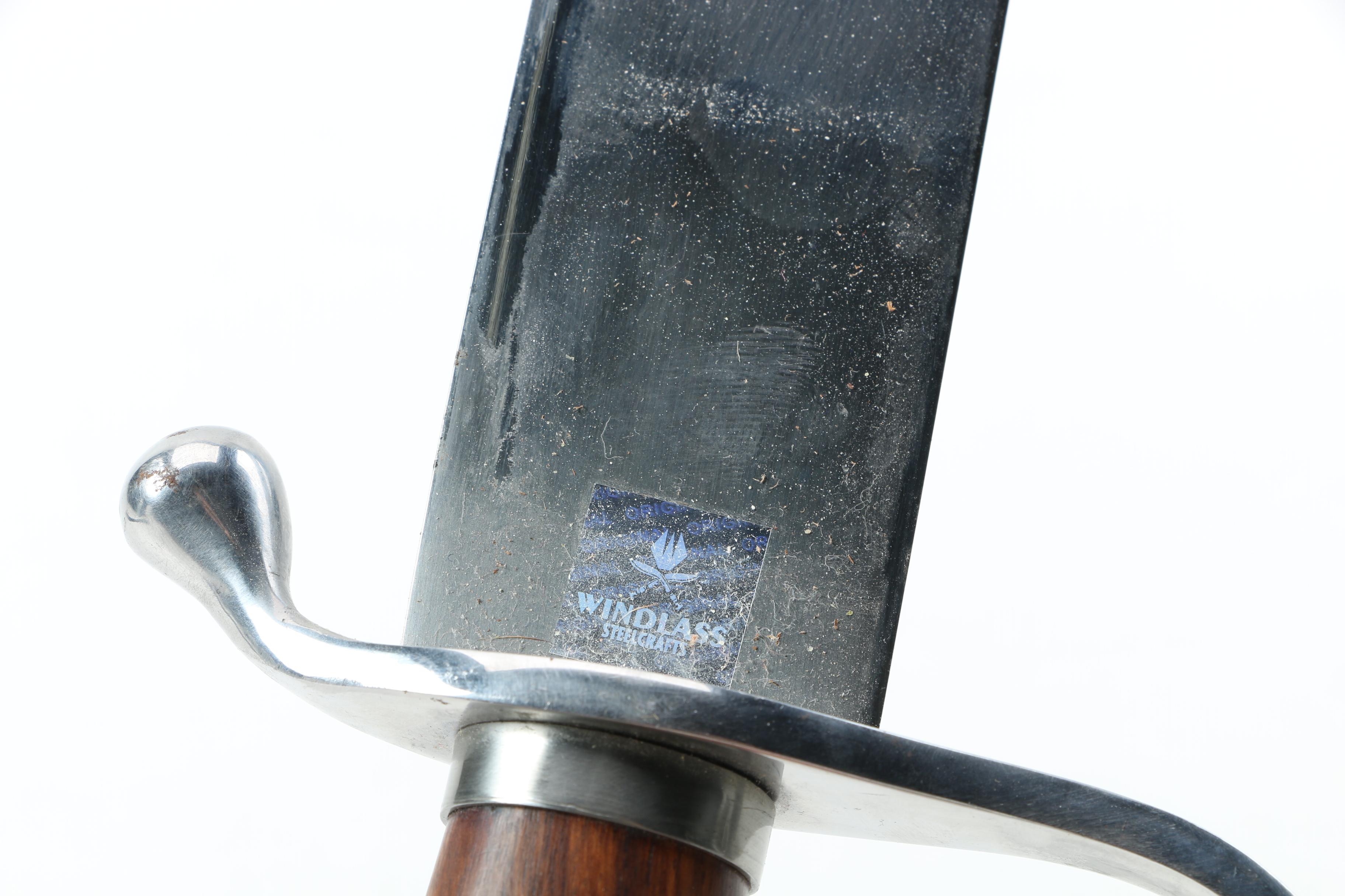 Cutlass by Windlass Steelcraft with Leather Scabbard