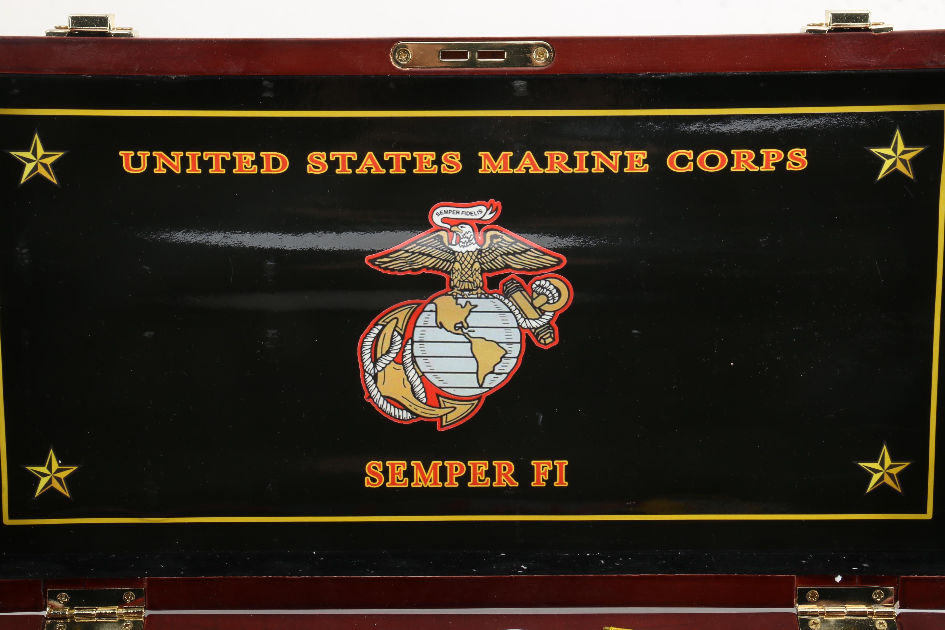 U.S. Marine Corps Poker Set