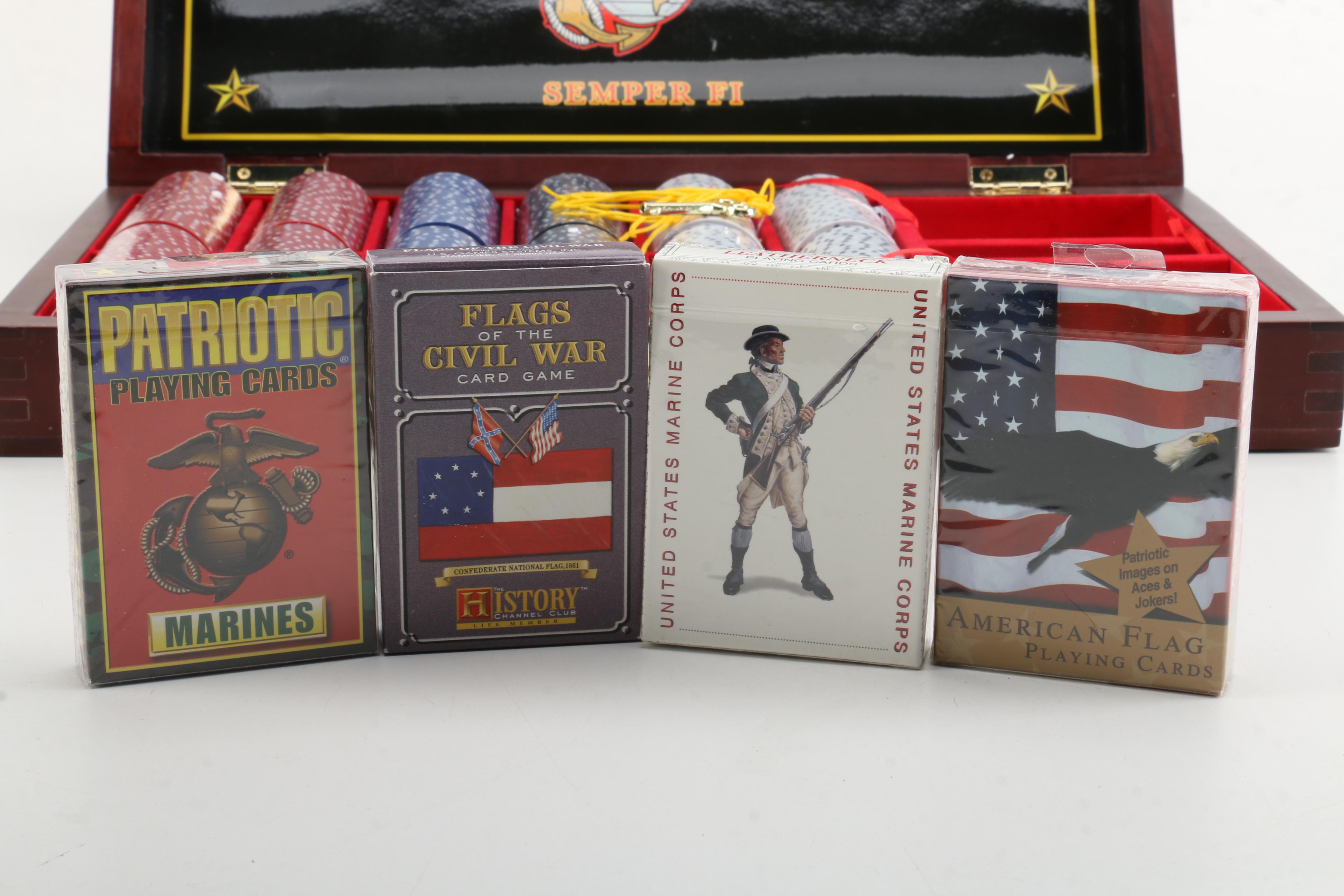 U.S. Marine Corps Poker Set