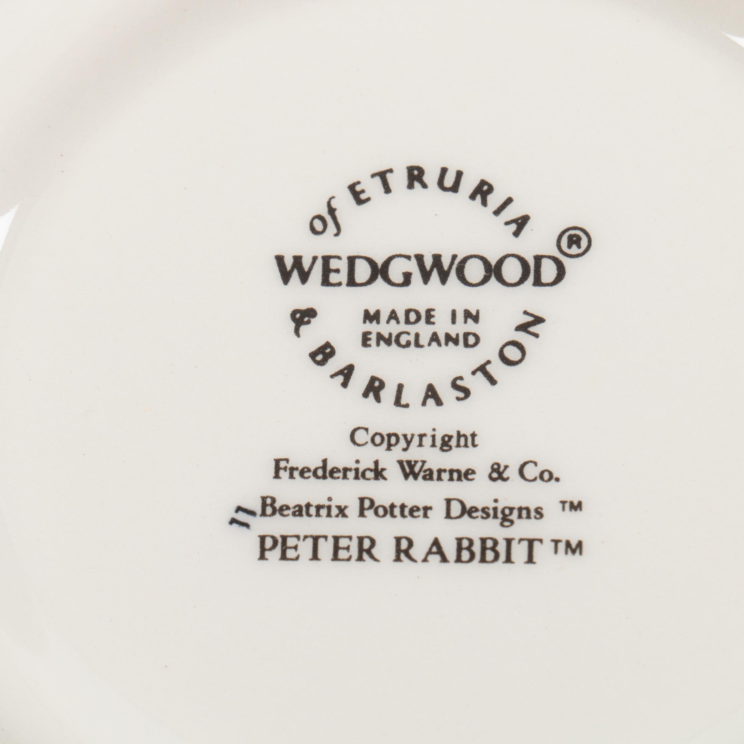 Wedgwood "Peter Rabbit" Cup, Saucer, and Bowl