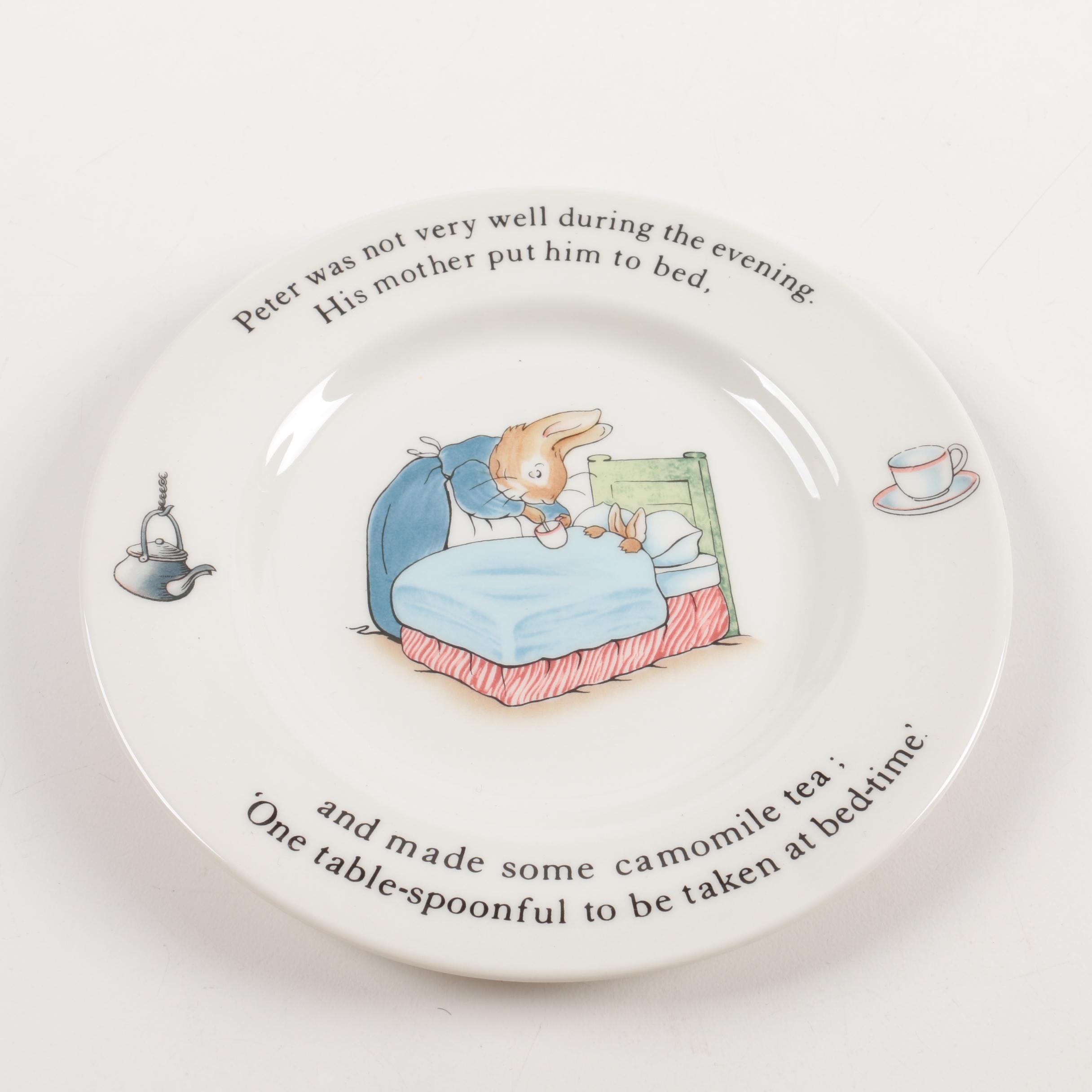 Wedgwood "Peter Rabbit" Cup, Saucer, and Bowl