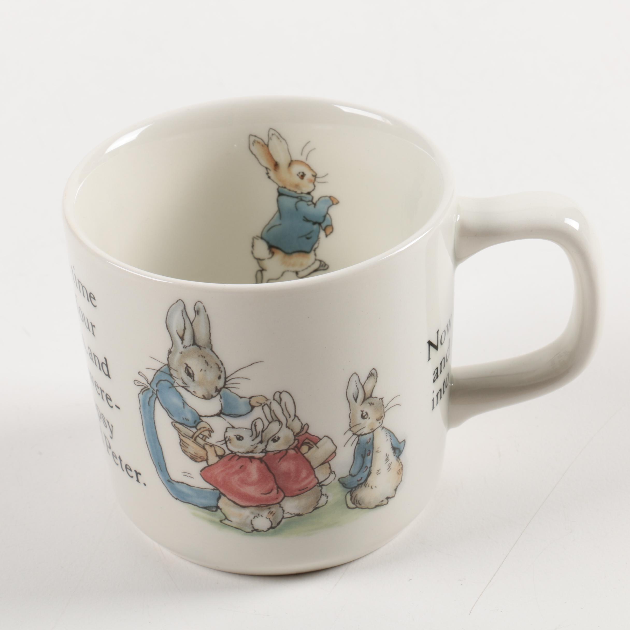 Wedgwood "Peter Rabbit" Cup, Saucer, and Bowl