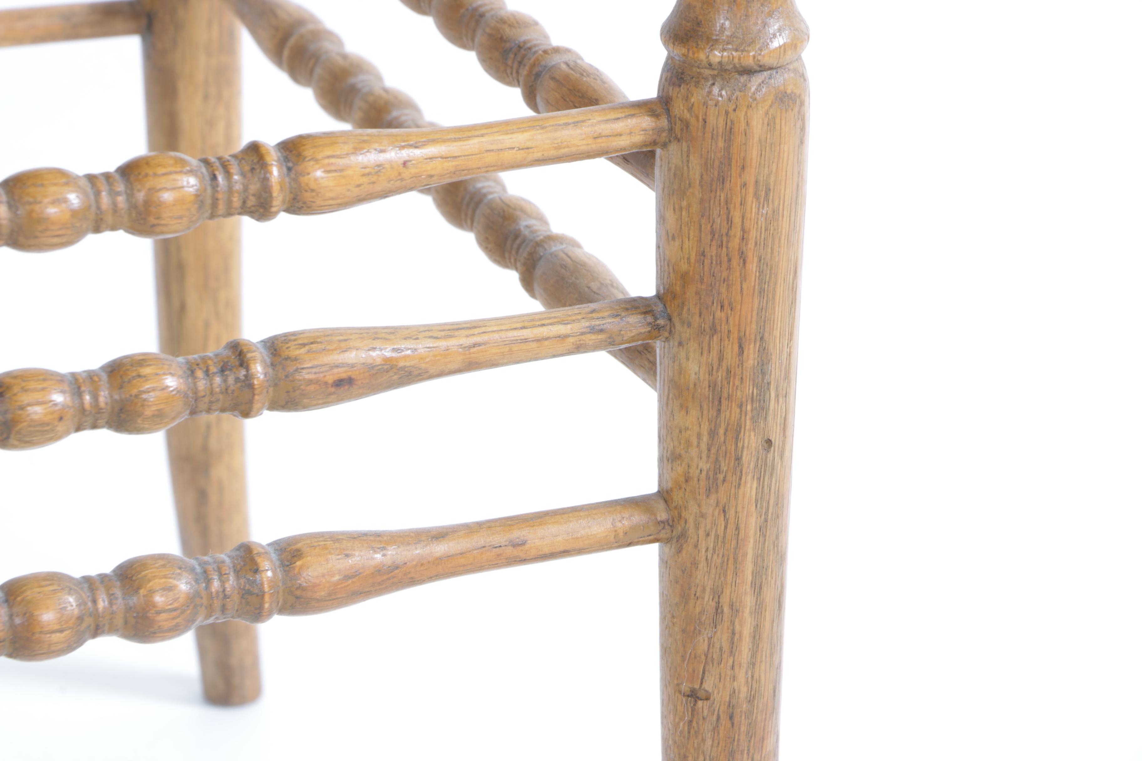 Vintage Bent Plywood Oak Bench