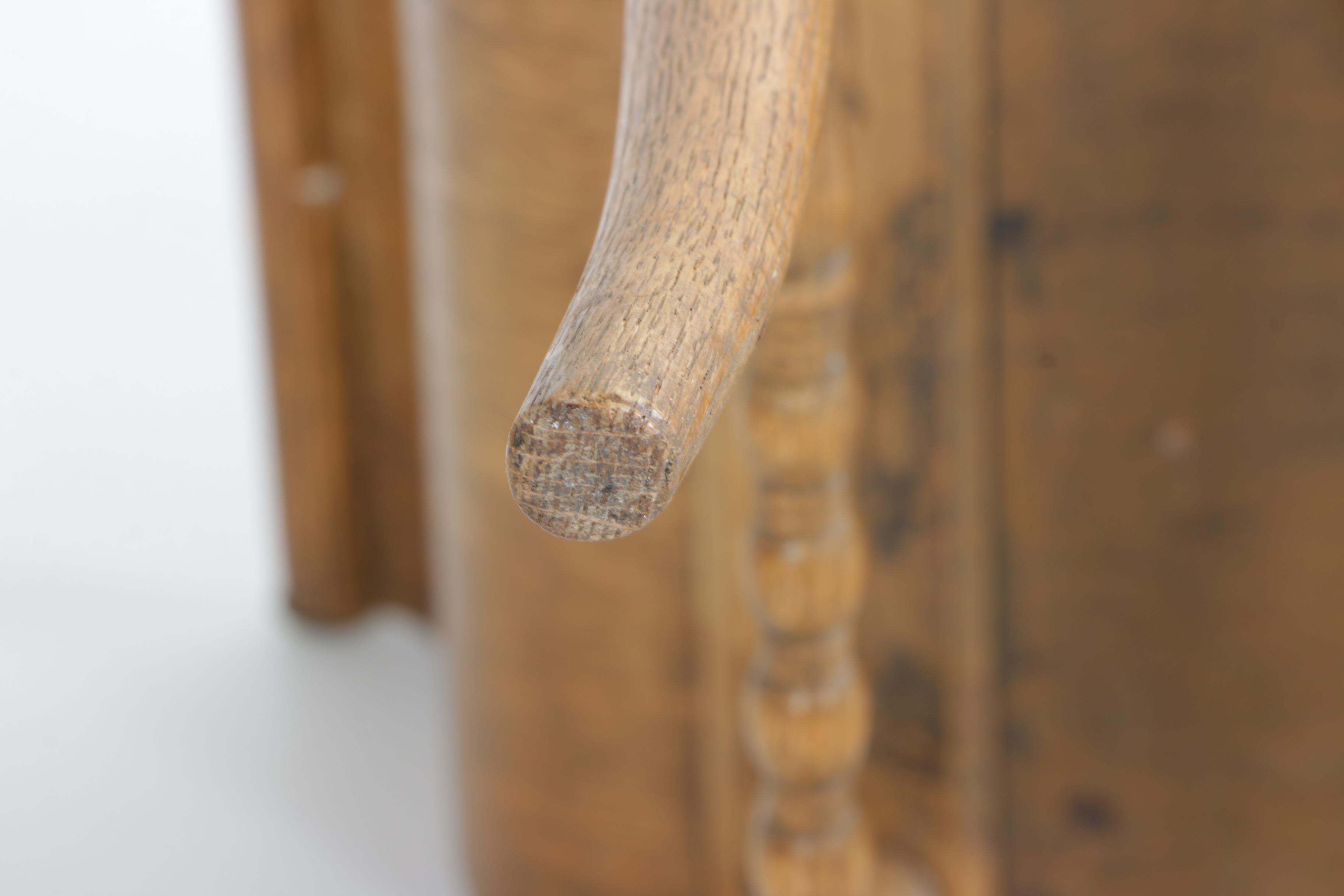 Vintage Bent Plywood Oak Bench