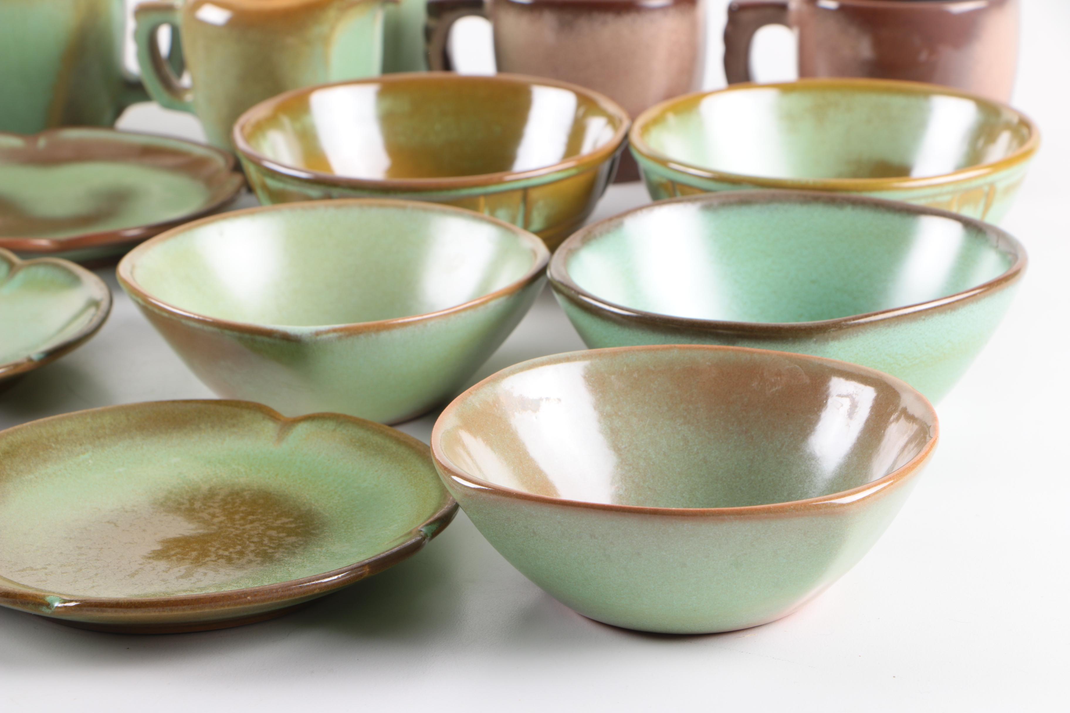 Frankoma Pottery "Plainsman" and "Lazy Bones" Dinnerware