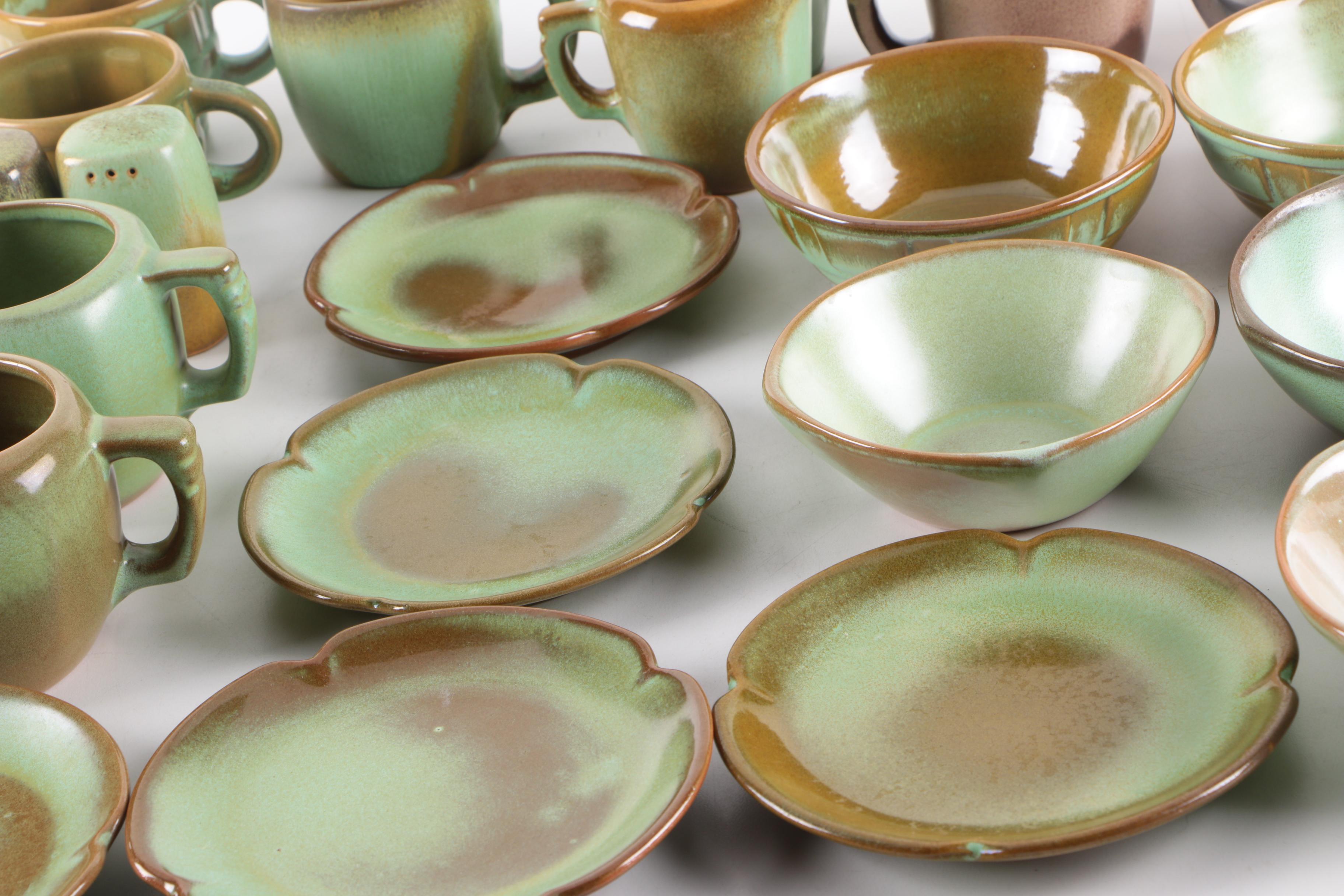 Frankoma Pottery "Plainsman" and "Lazy Bones" Dinnerware