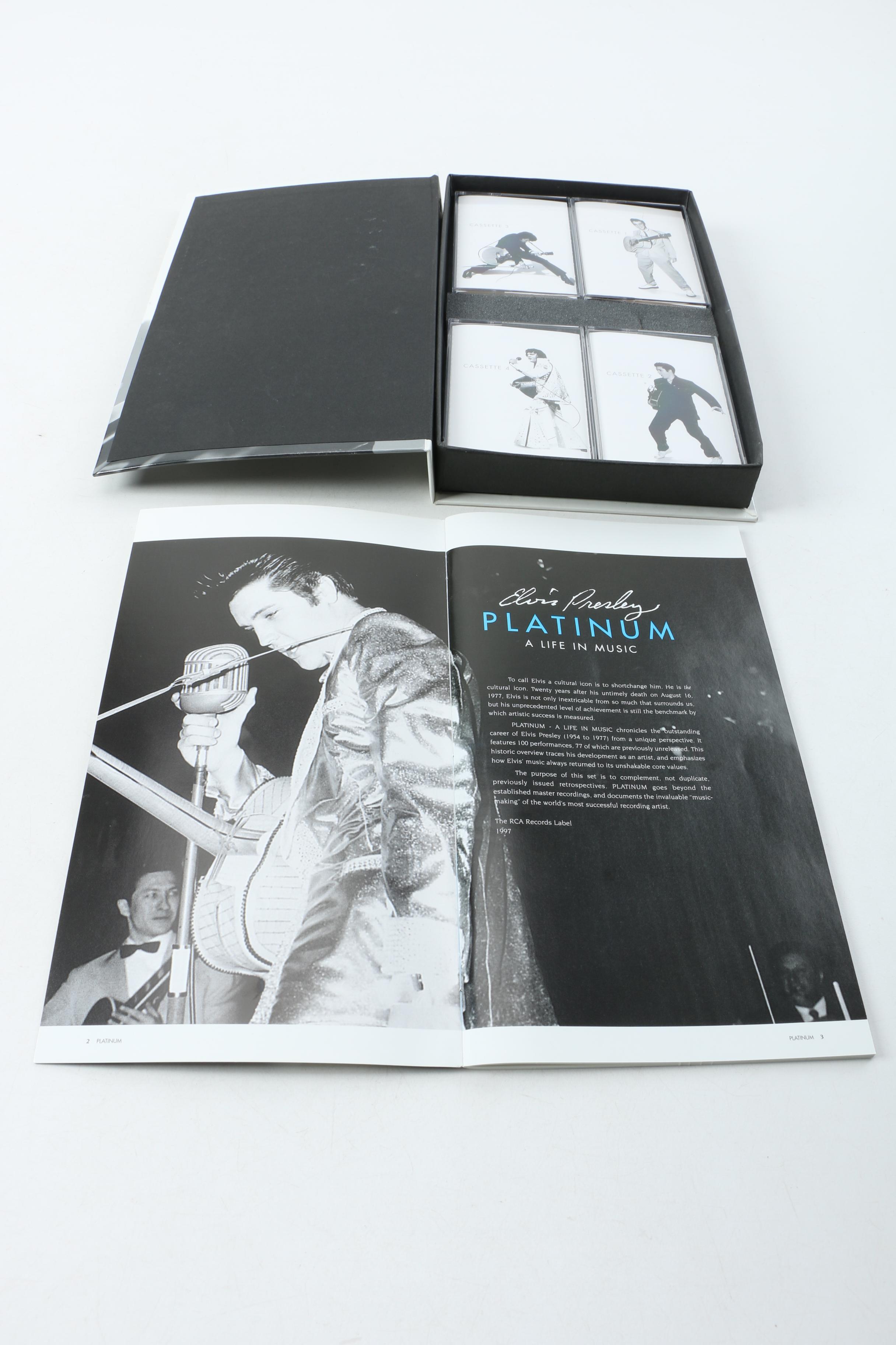 Elvis Figurine, Music Box, Record, CD and Tape Box Sets, And Other Collectibles