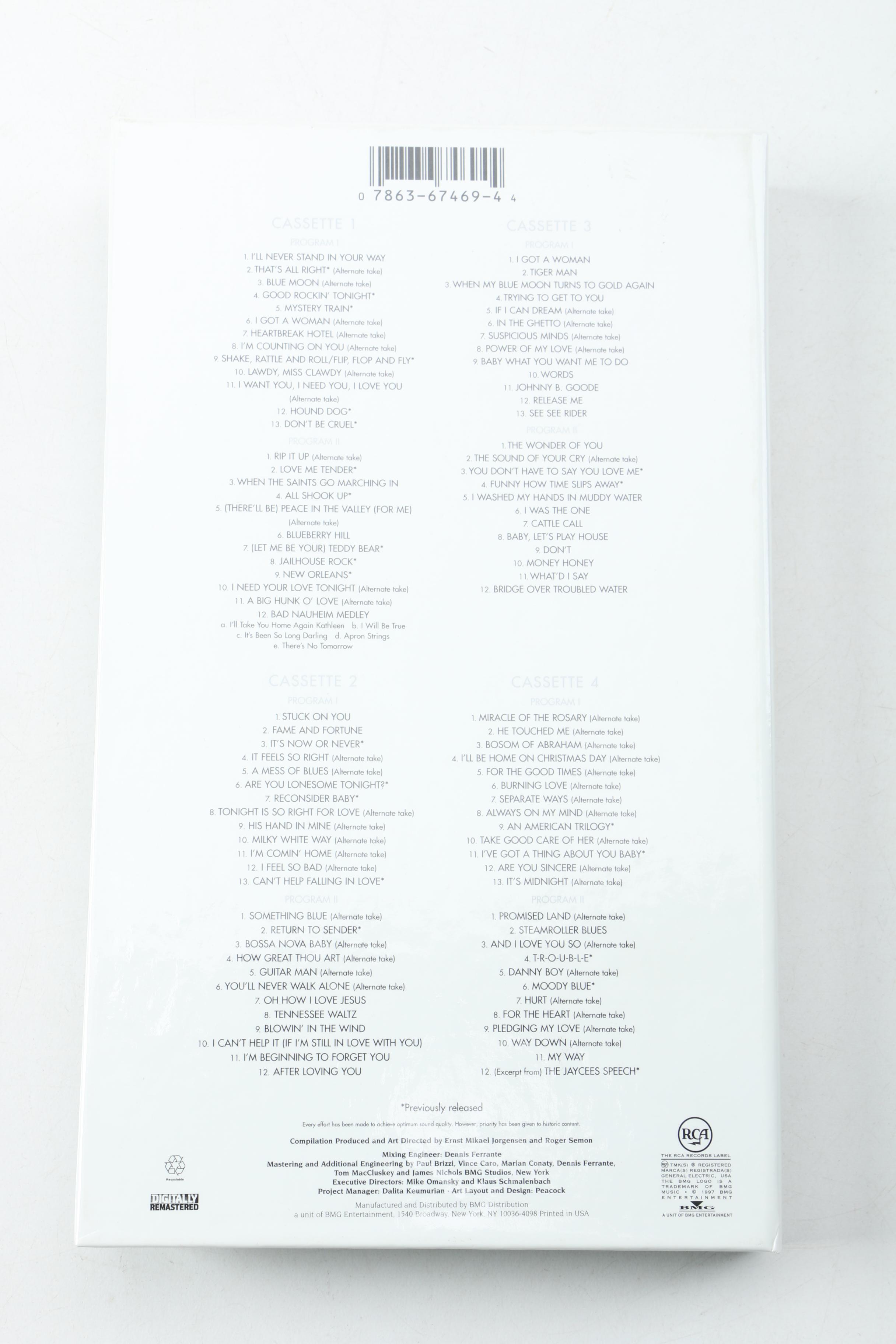 Elvis Figurine, Music Box, Record, CD and Tape Box Sets, And Other Collectibles