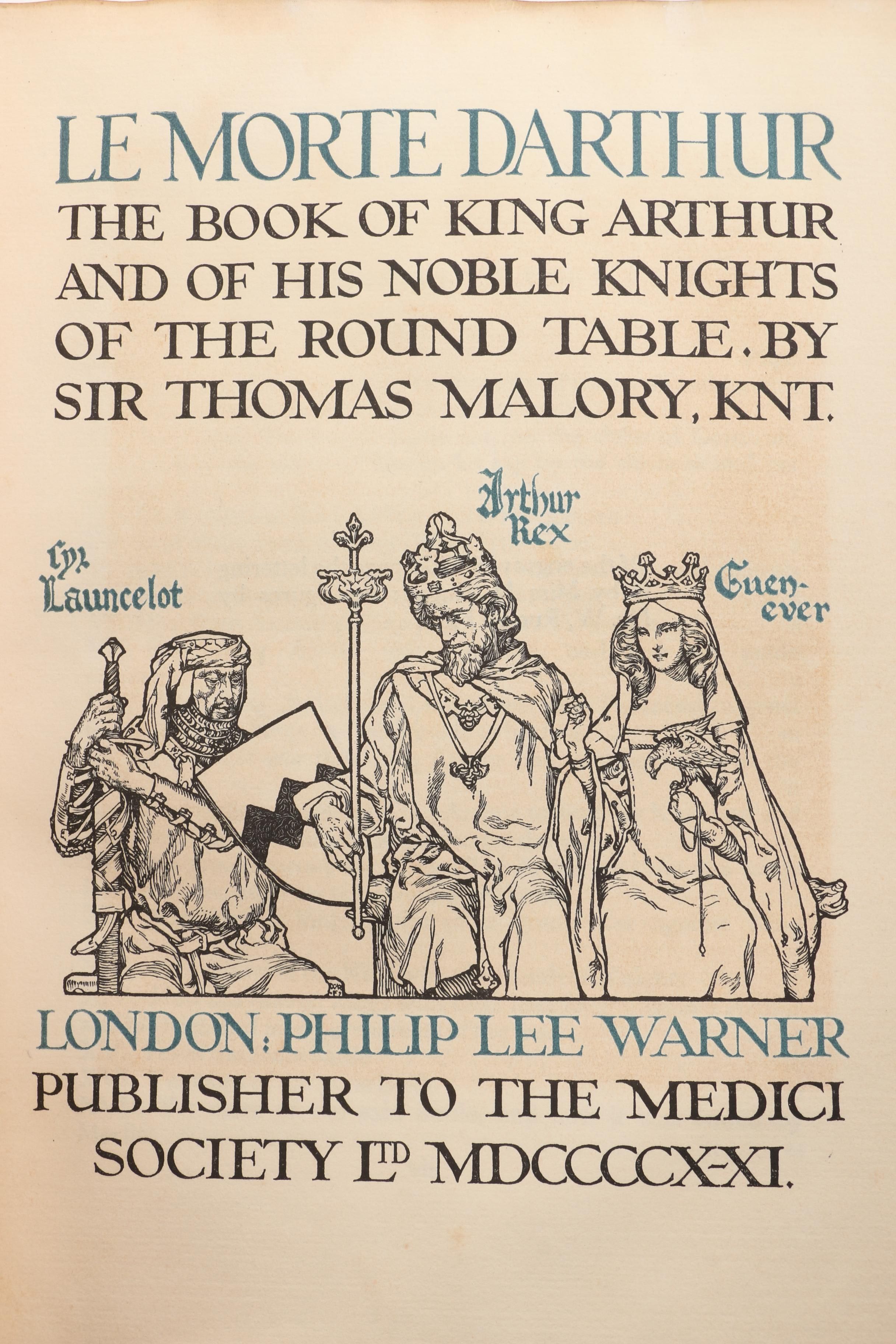 1910 Limited Edition "Le Morte d'Arthur" Illustrated by W. Russell Flint