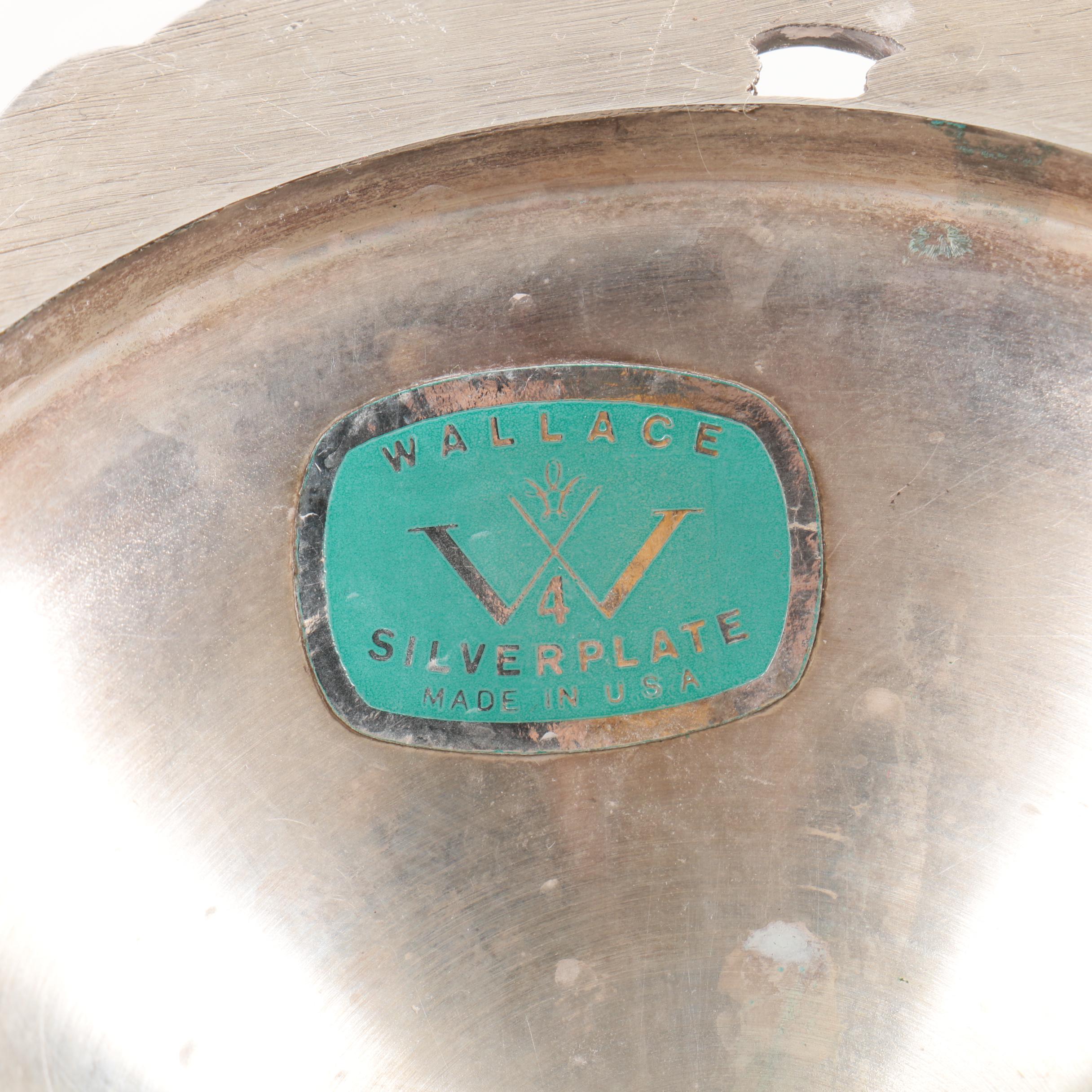 Wallace "Baroque" Silver Plate Cake Stand and Assorted Silver Plate Serveware