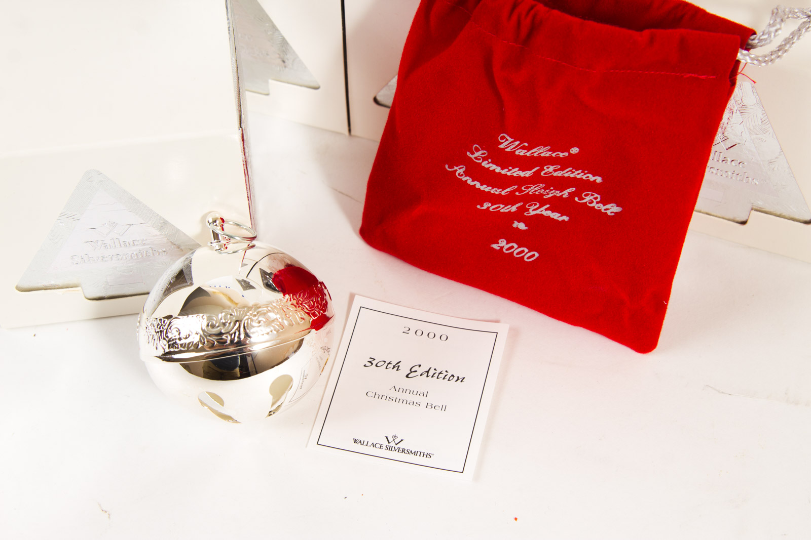 Eight Wallace Silversmiths Annual Christmas Sleigh Bells