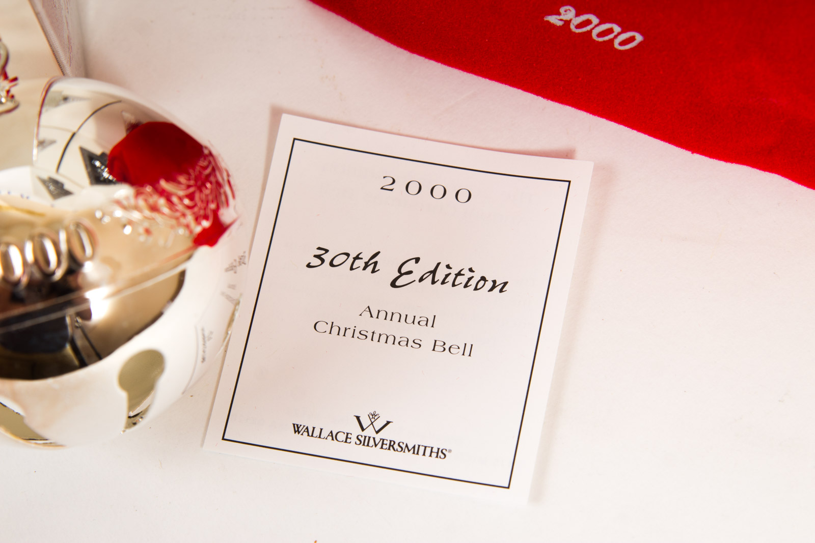 Eight Wallace Silversmiths Annual Christmas Sleigh Bells