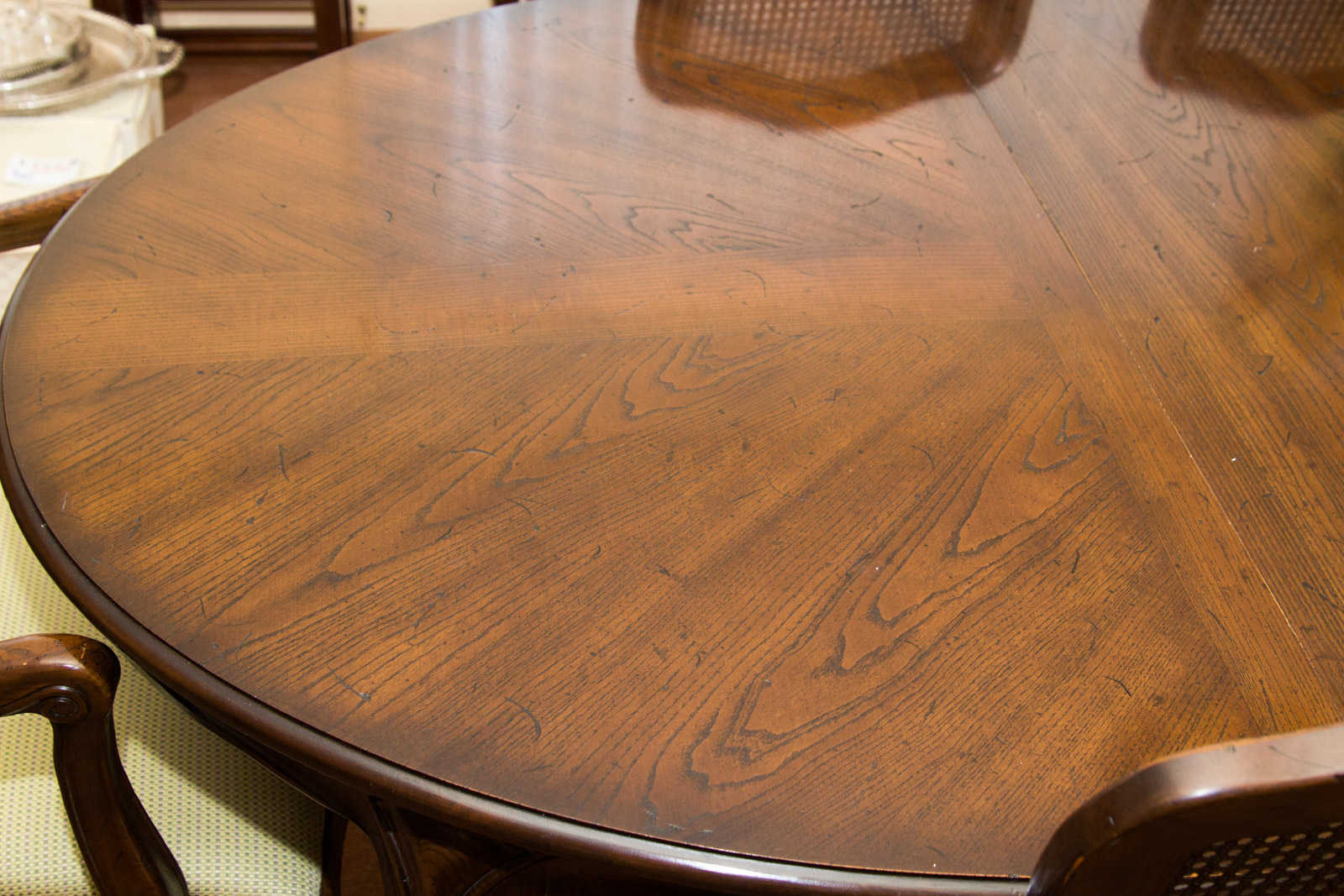 Cherry Queen Anne Style Dining Table and Chairs