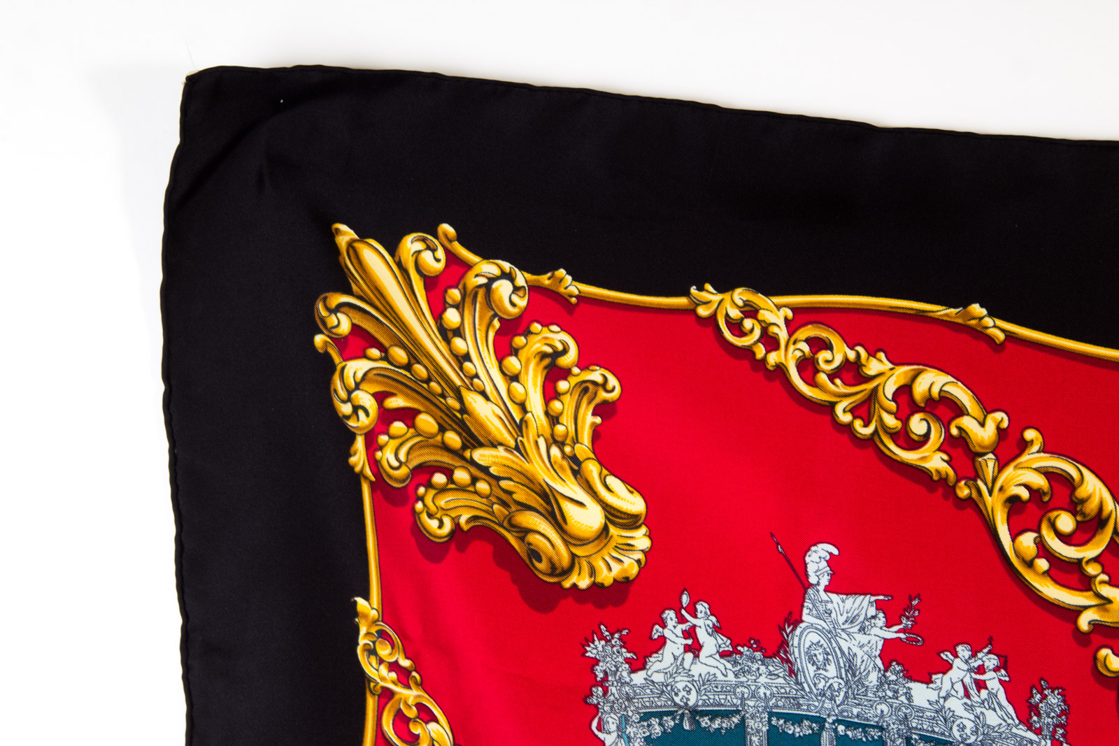 Vintage Hermès of Paris "Carrolses d'Or" Silk Scarf