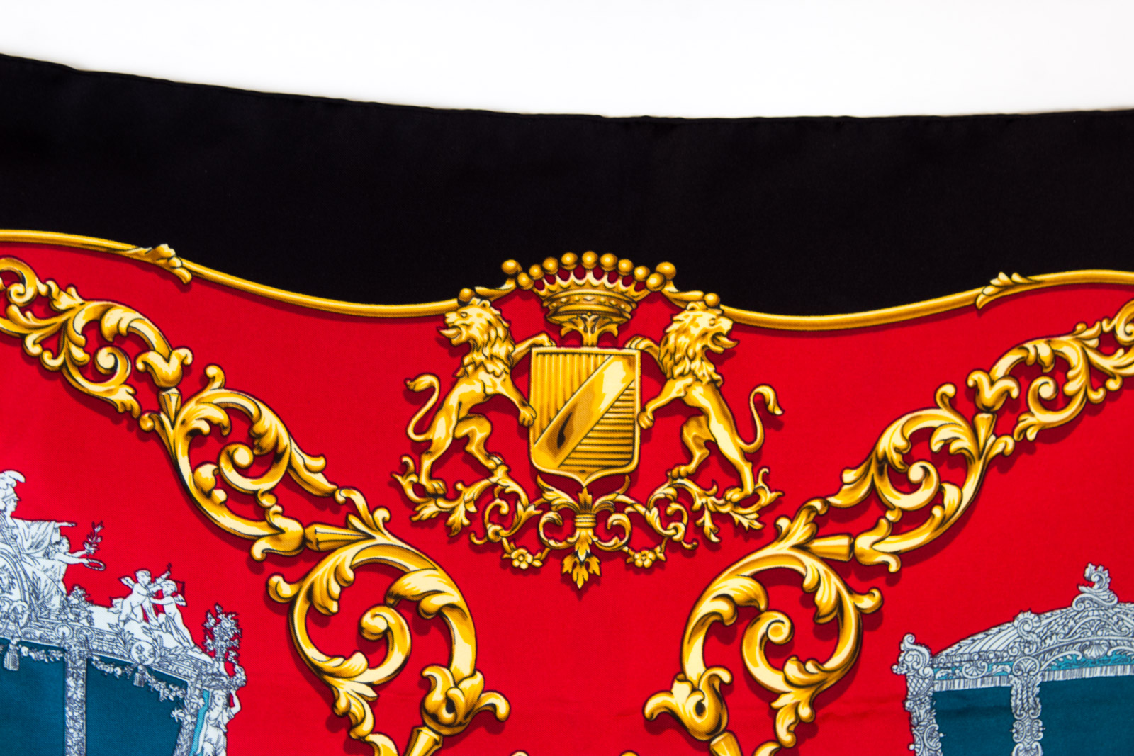 Vintage Hermès of Paris "Carrolses d'Or" Silk Scarf