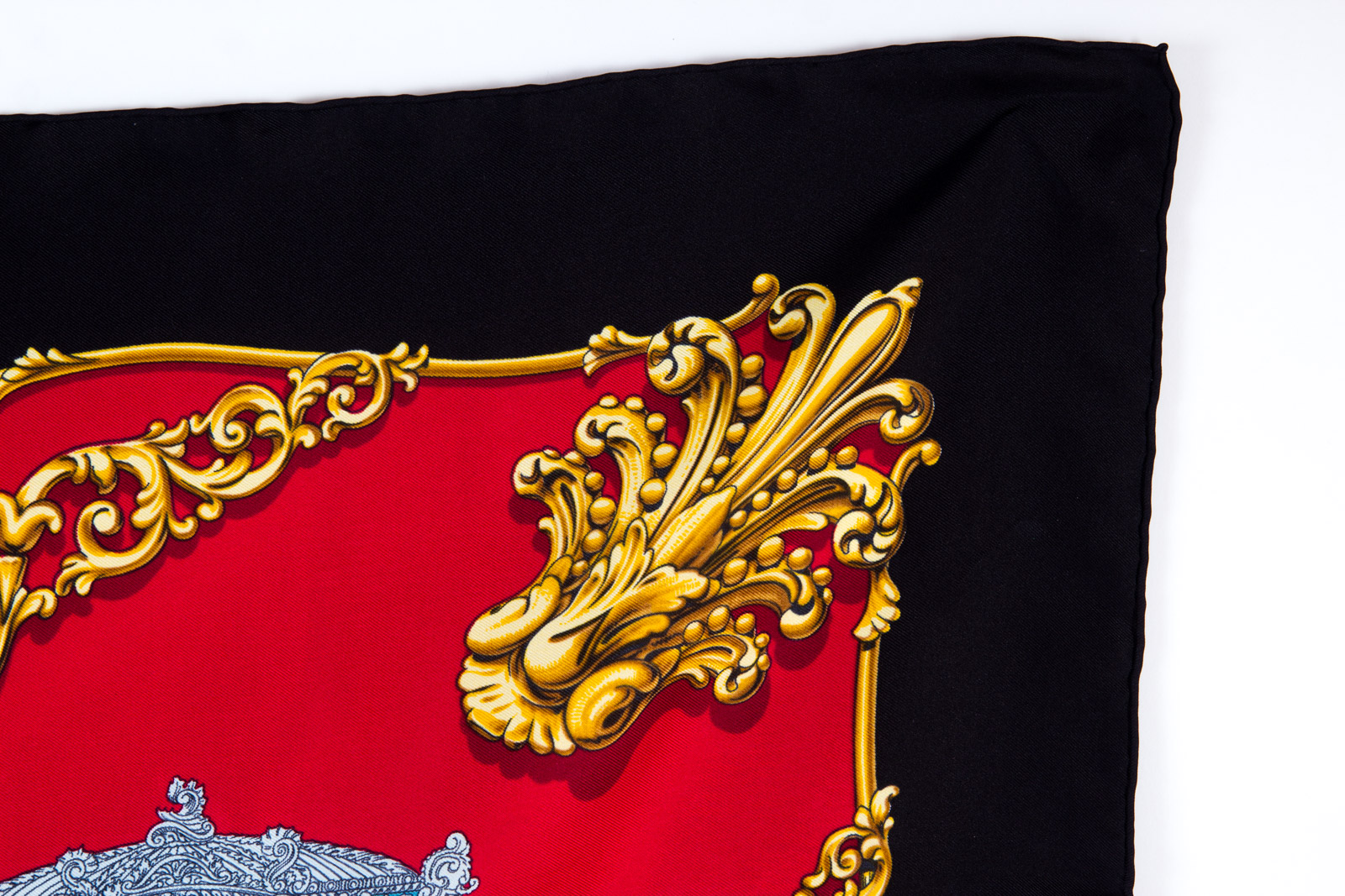 Vintage Hermès of Paris "Carrolses d'Or" Silk Scarf