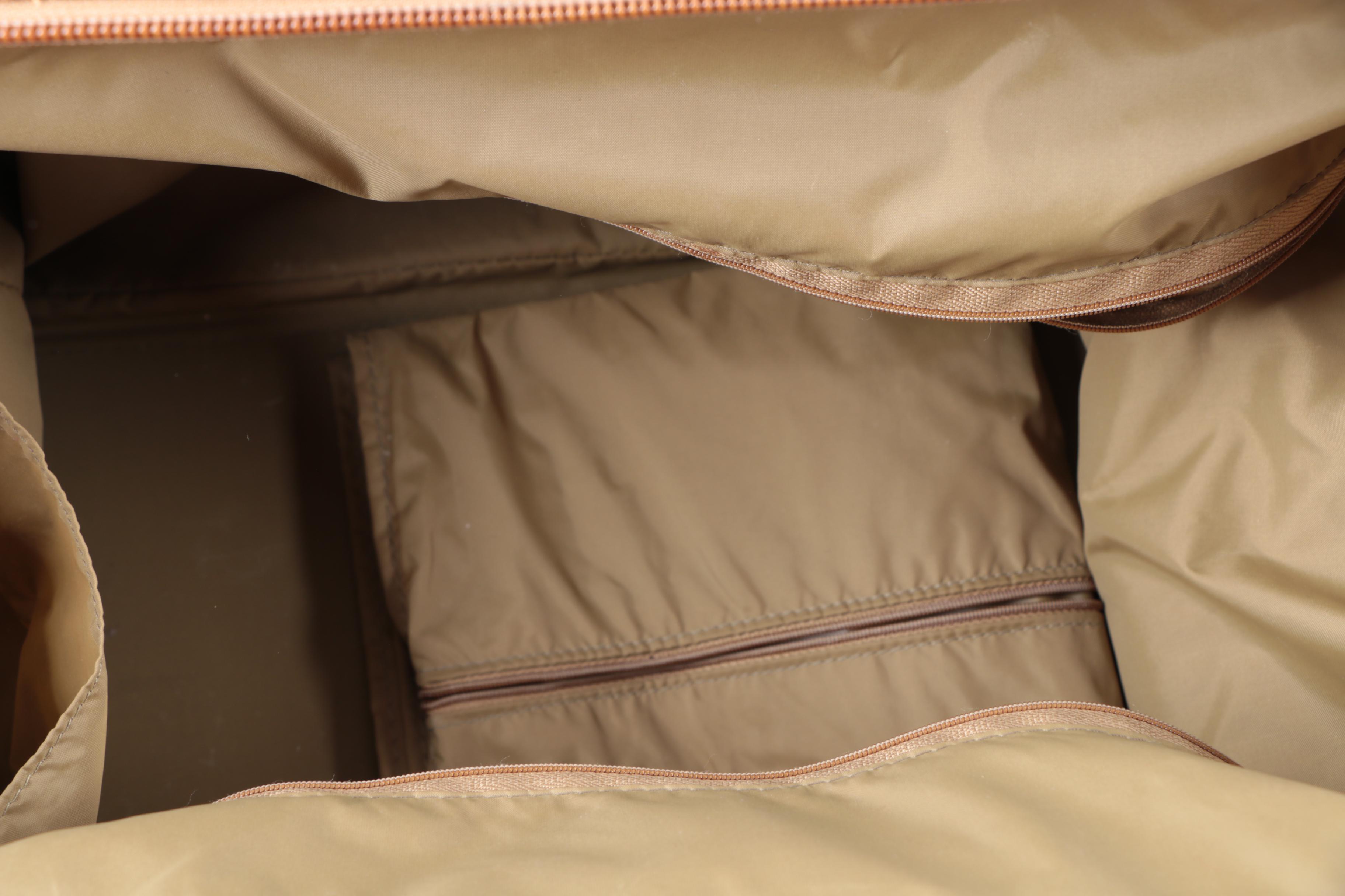 Vintage Hartmann Luggage Tweed and Leather Carry-On Duffel