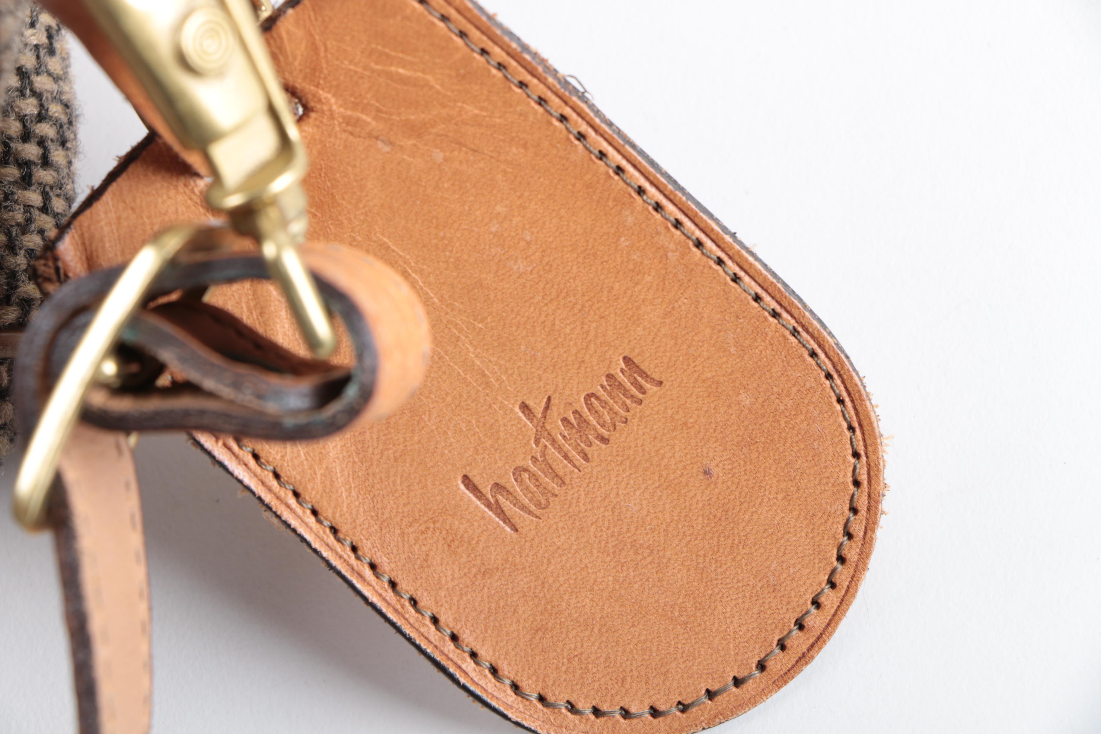 Vintage Hartmann Luggage Tweed and Leather Carry-On Duffel