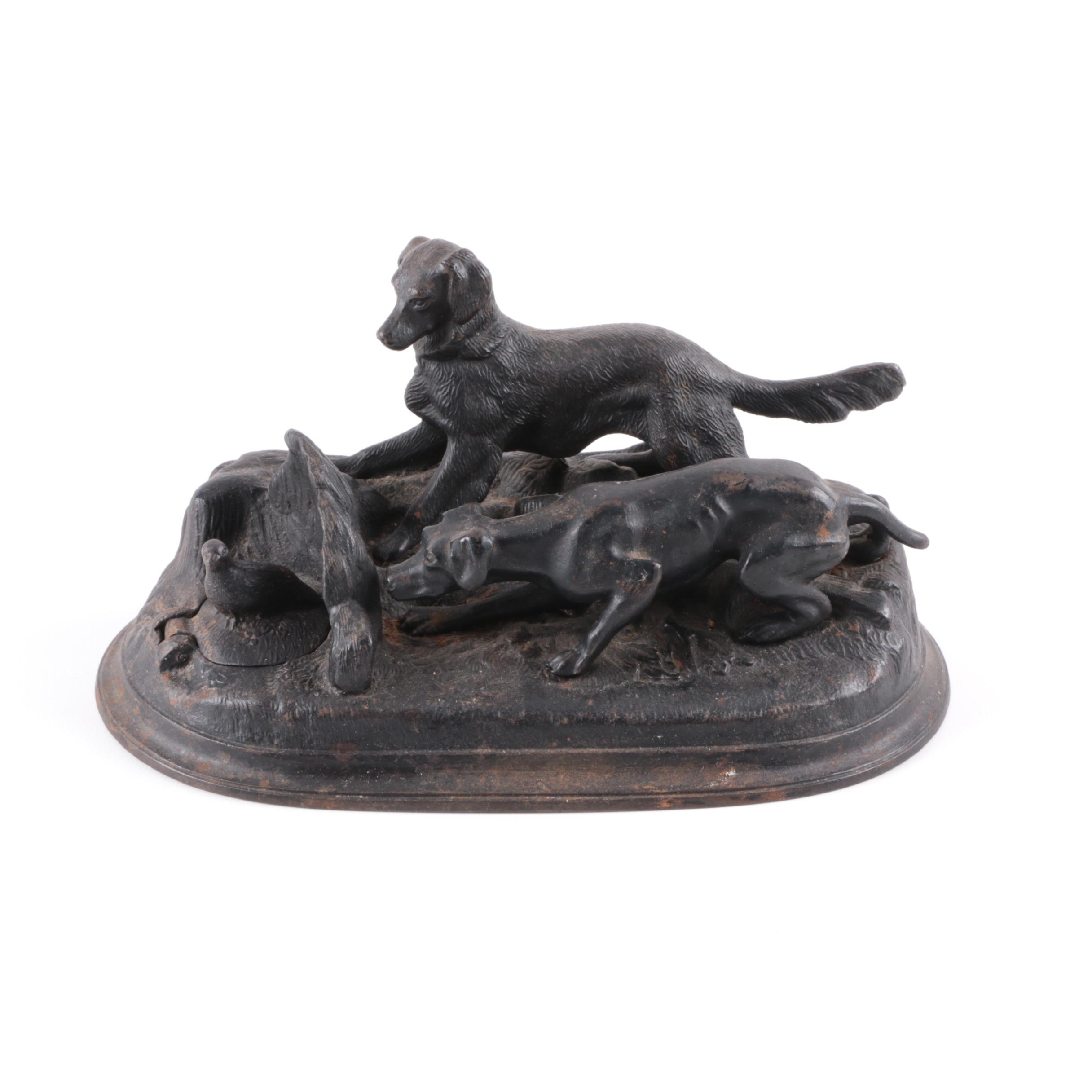 1959 Kacan Metal Sculpture of Dogs