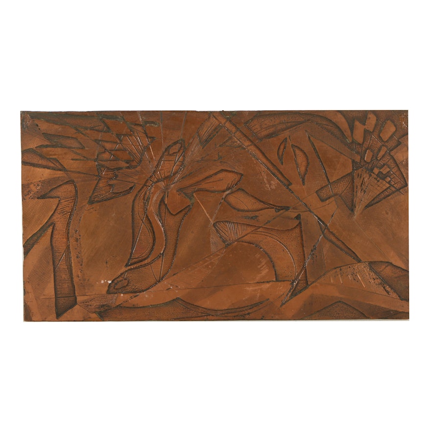 Etched Copper Printing Plate