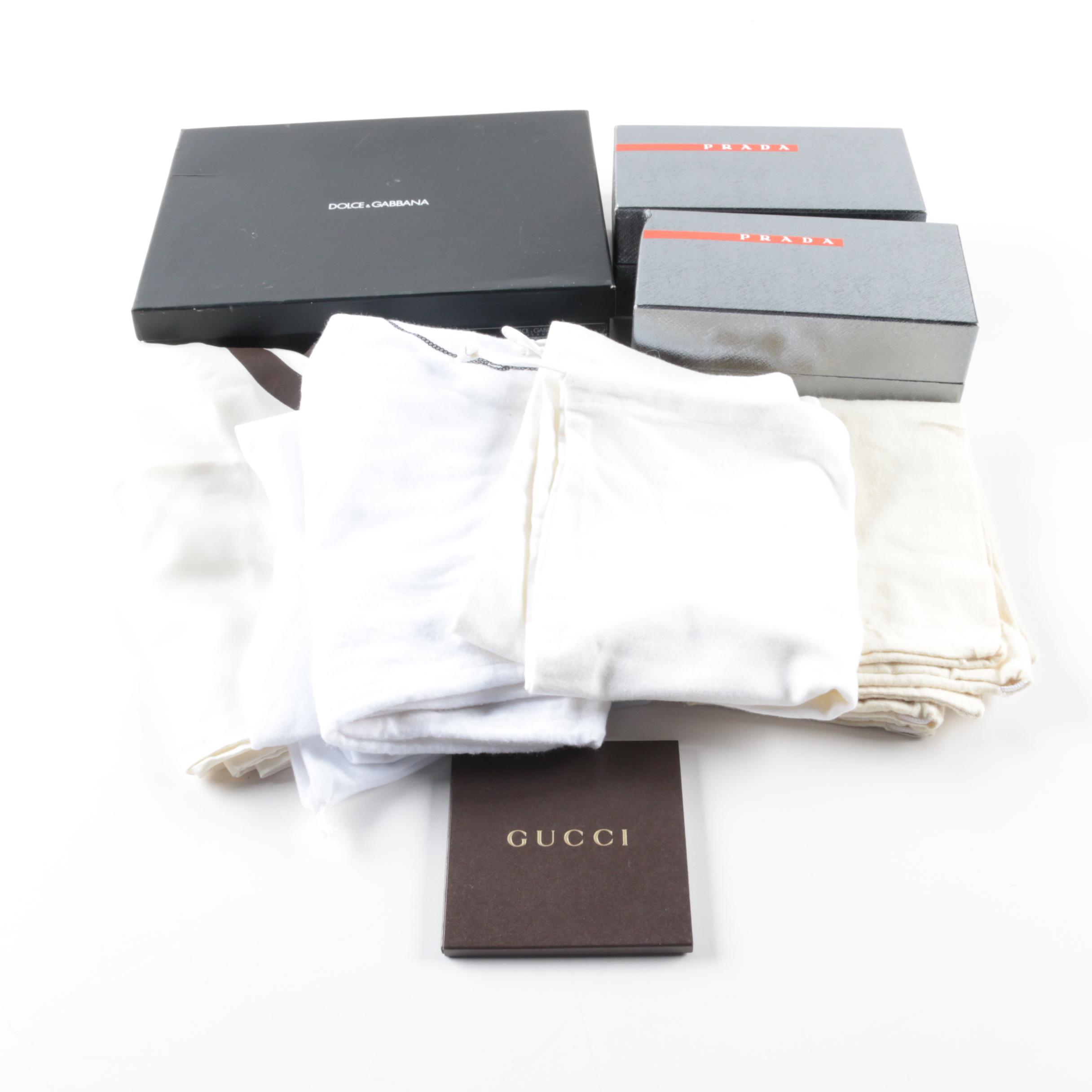 Gucci, Prada, Michael Kors, Manolo Blahnick Boxes and Bags
