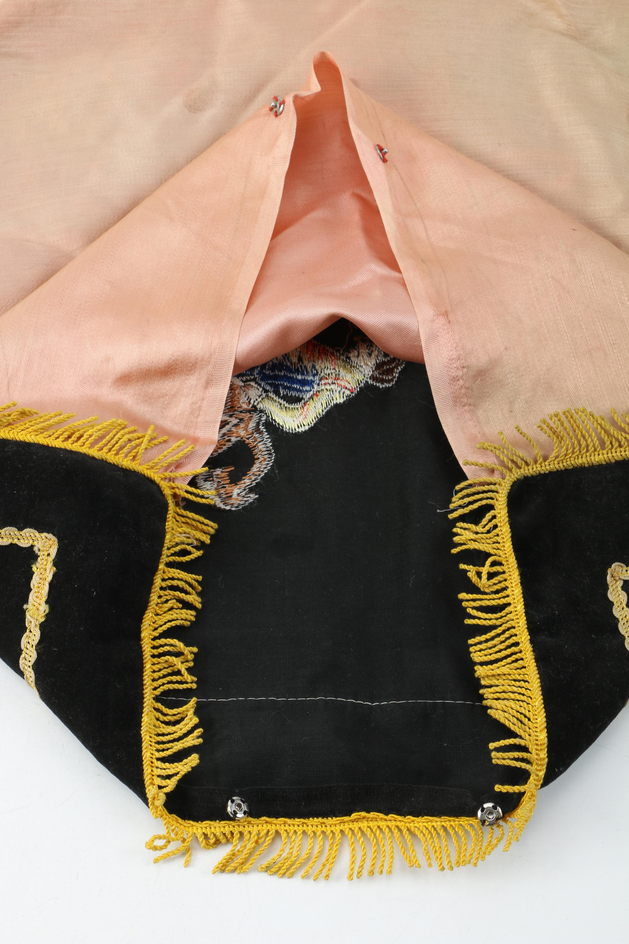 Vintage Embroidered Mexican Bullfighting Pillow Cover and Cantina Dish