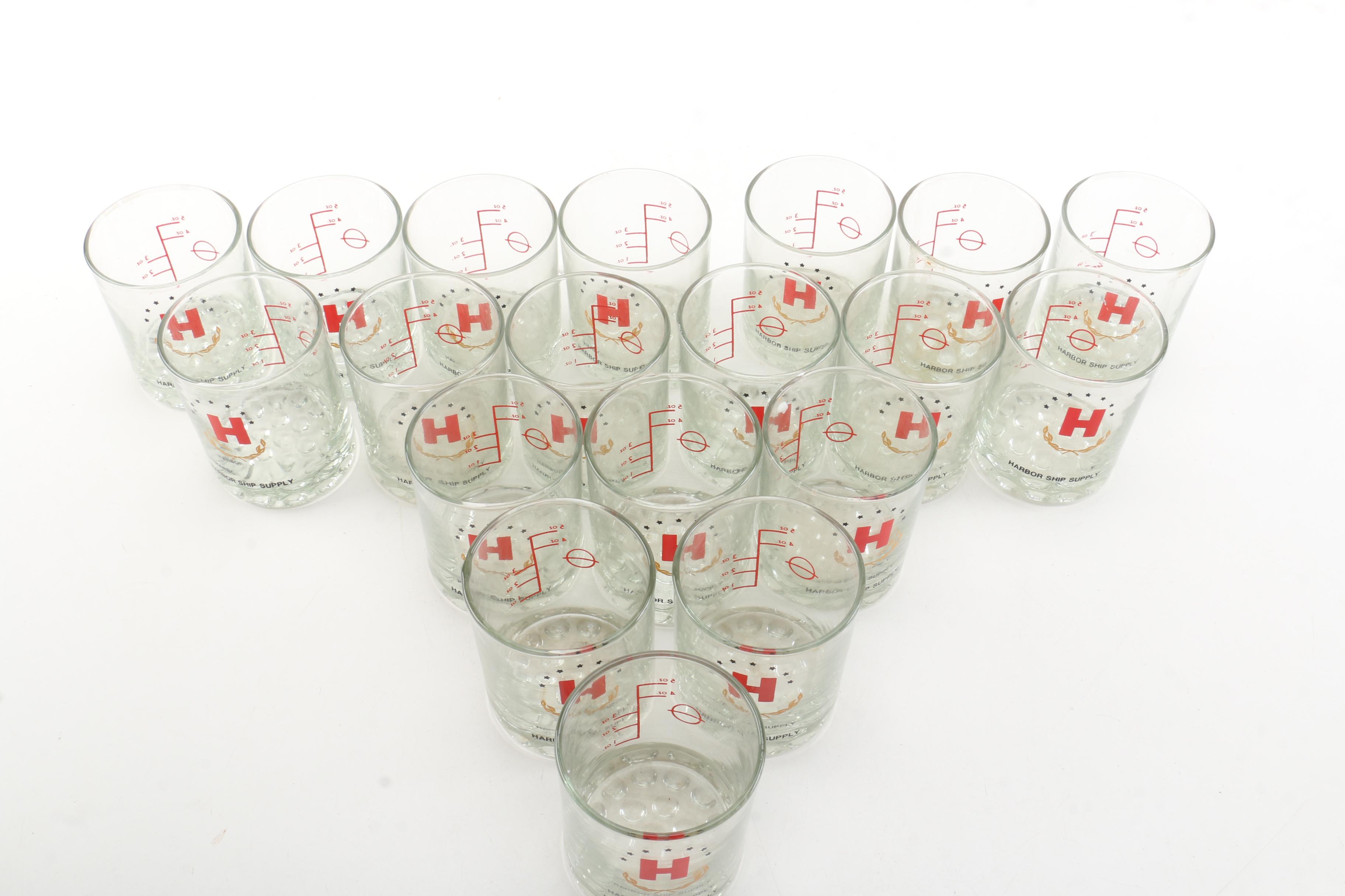 Harbor Ship Supply Commemorative Lowball Glasses
