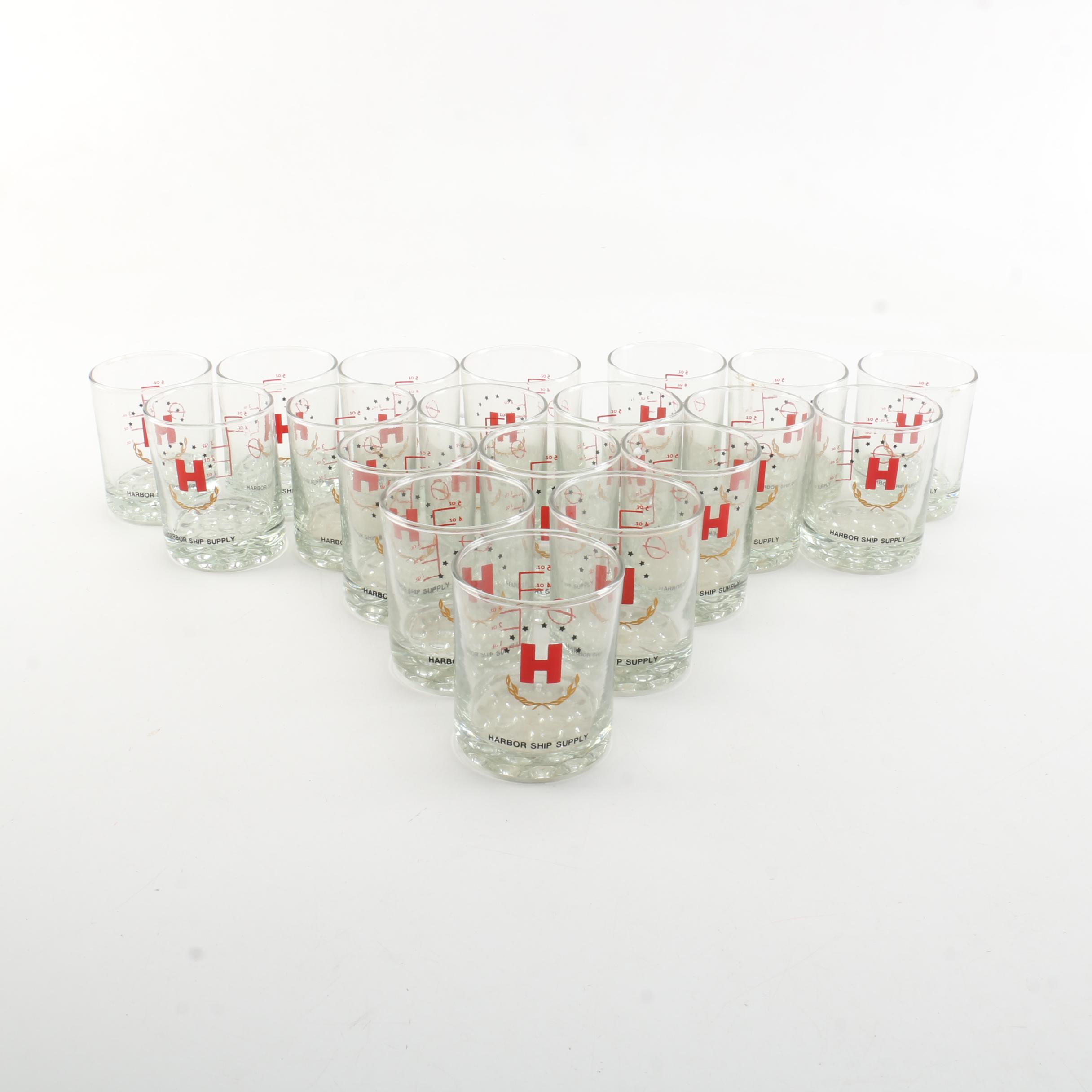 Harbor Ship Supply Commemorative Lowball Glasses