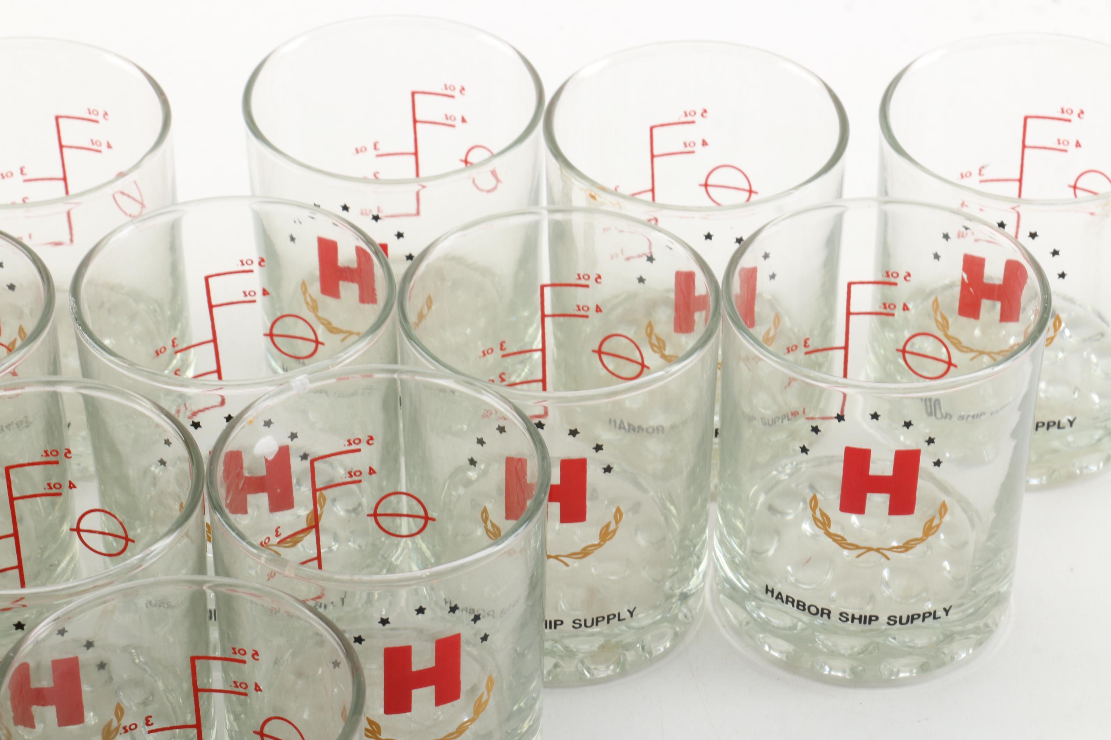 Harbor Ship Supply Commemorative Lowball Glasses