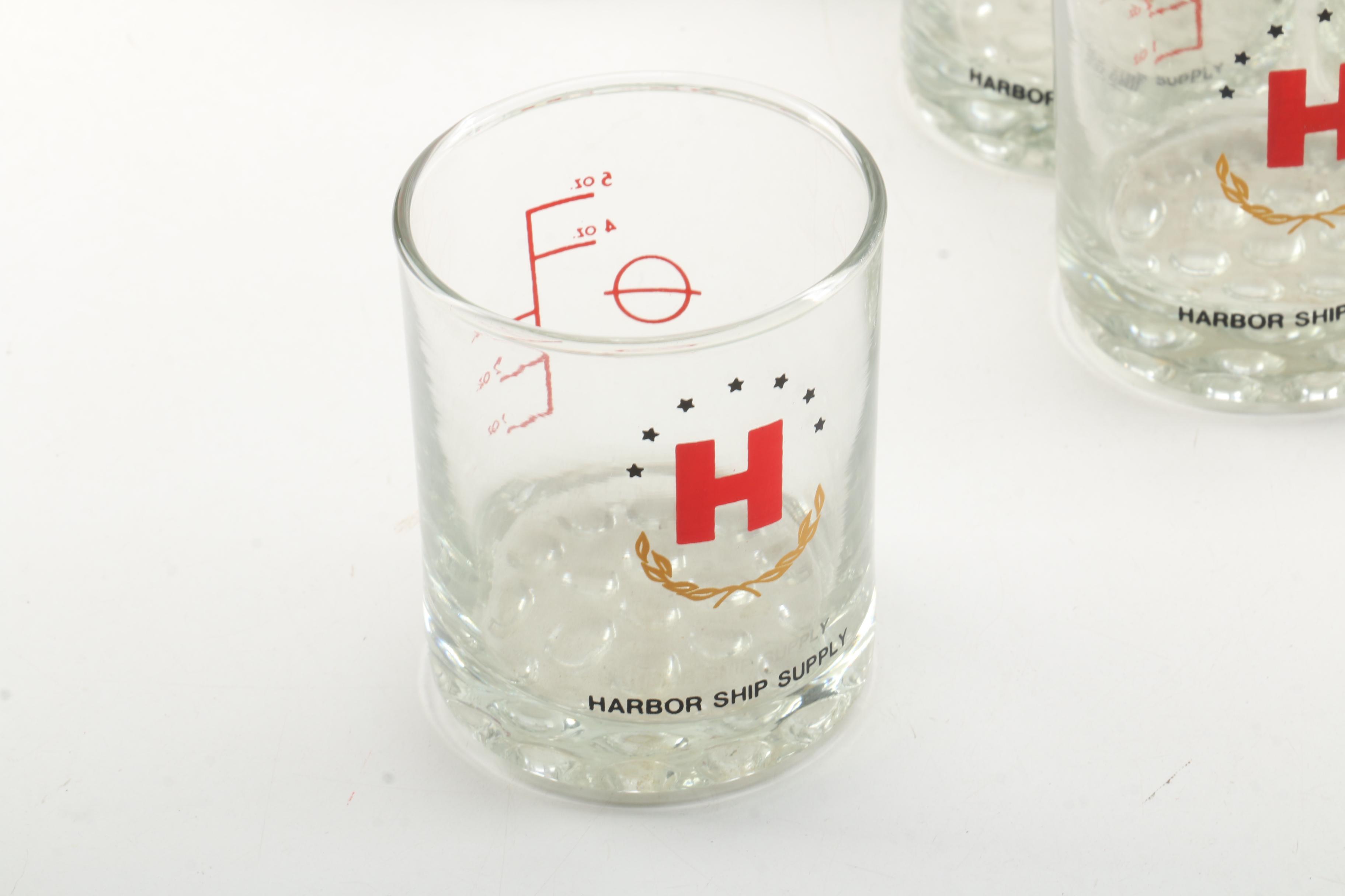 Harbor Ship Supply Commemorative Lowball Glasses