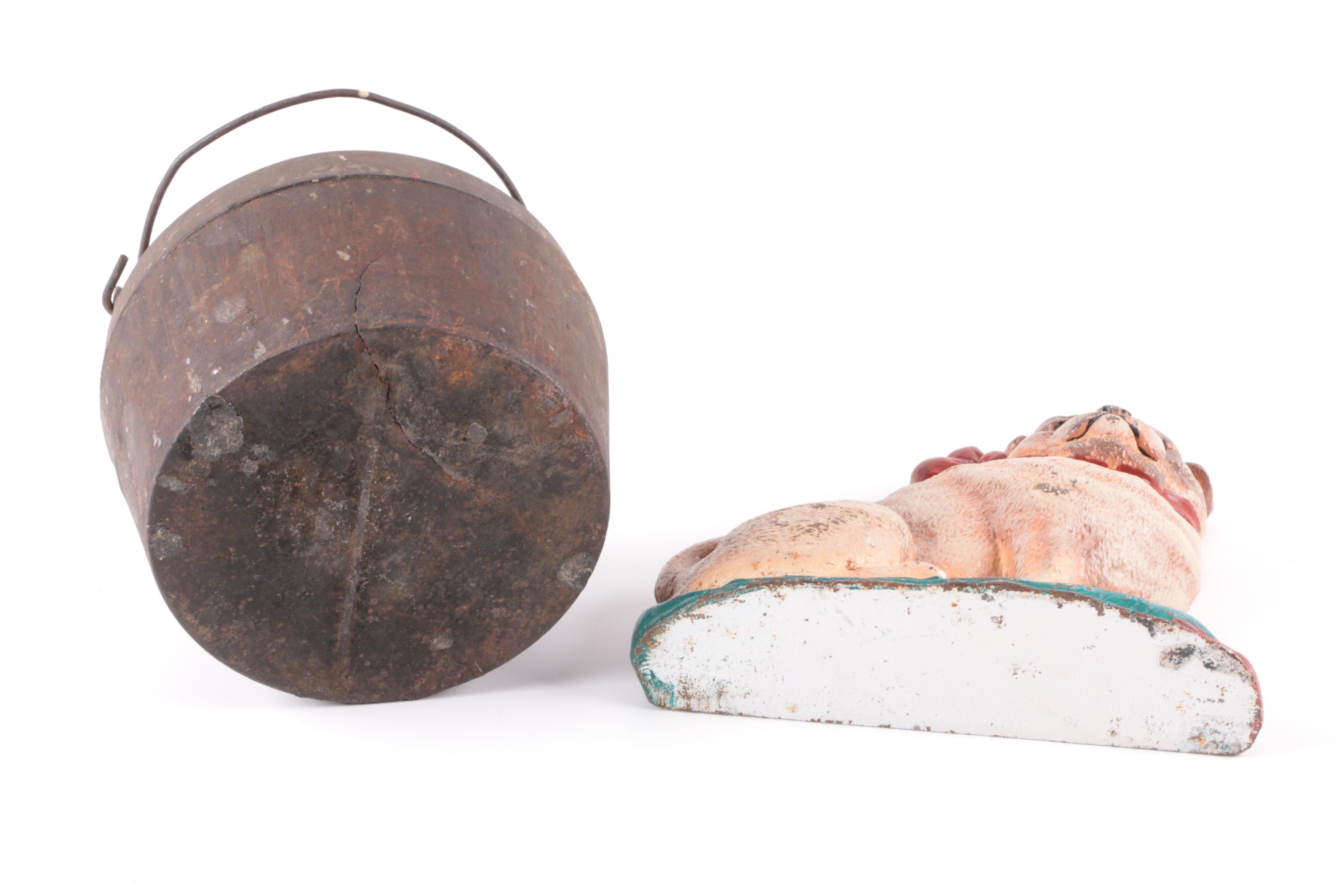 19th Century Marietta Foundry Glue Pot with Vintage Cast Iron