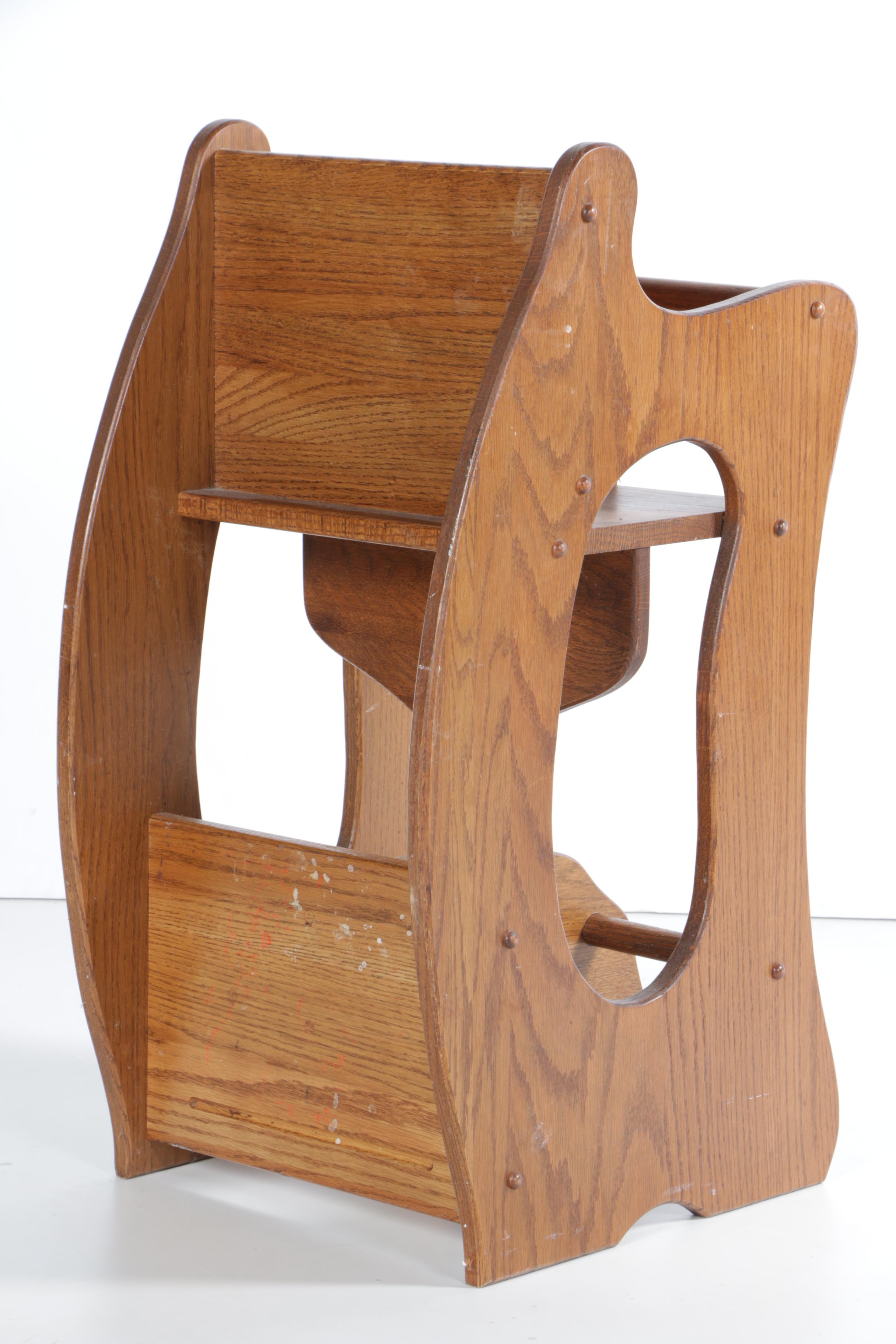 Vintage Convertible Rocking Horse High Chair