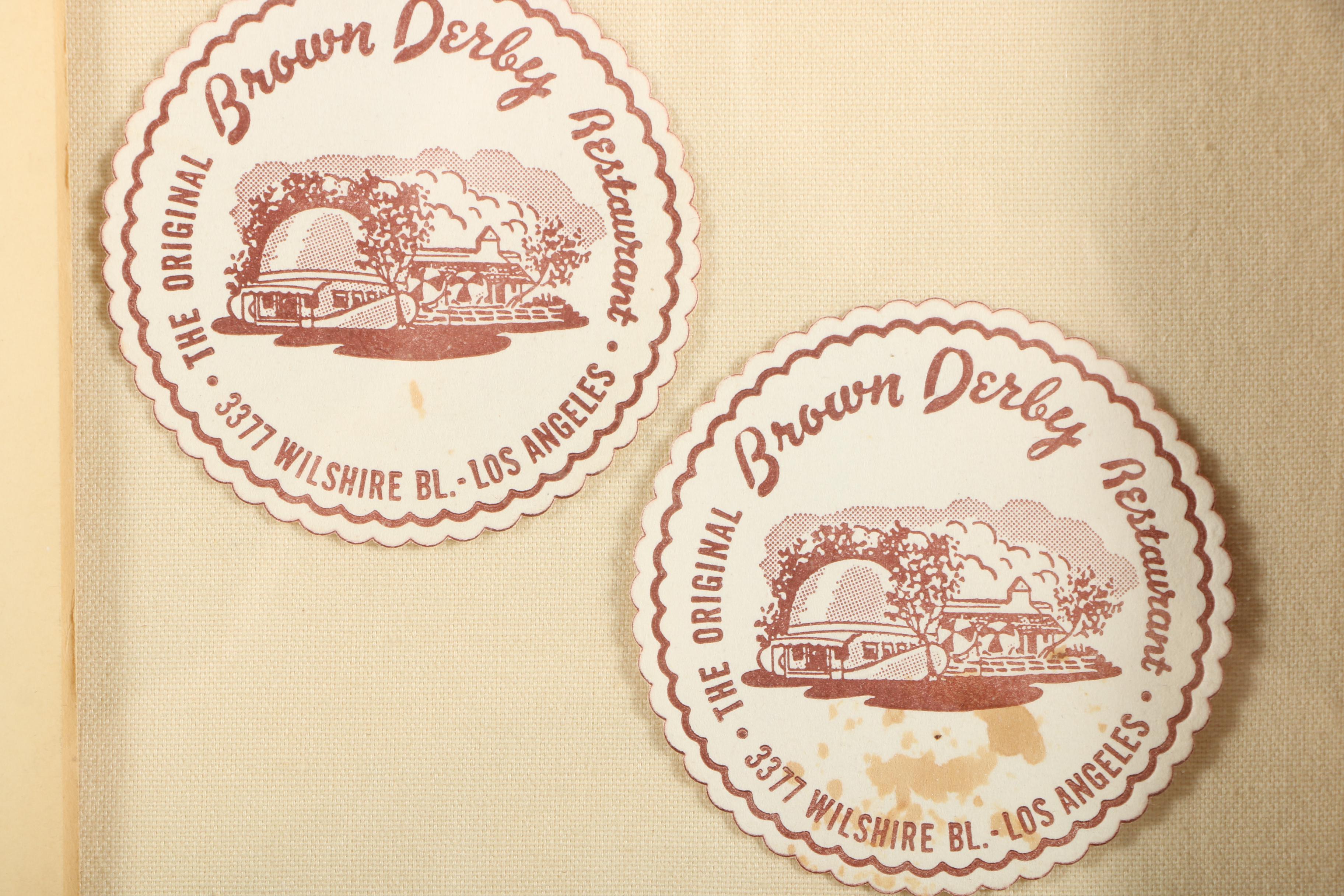Memorabilia from The Brown Derby Restaurant