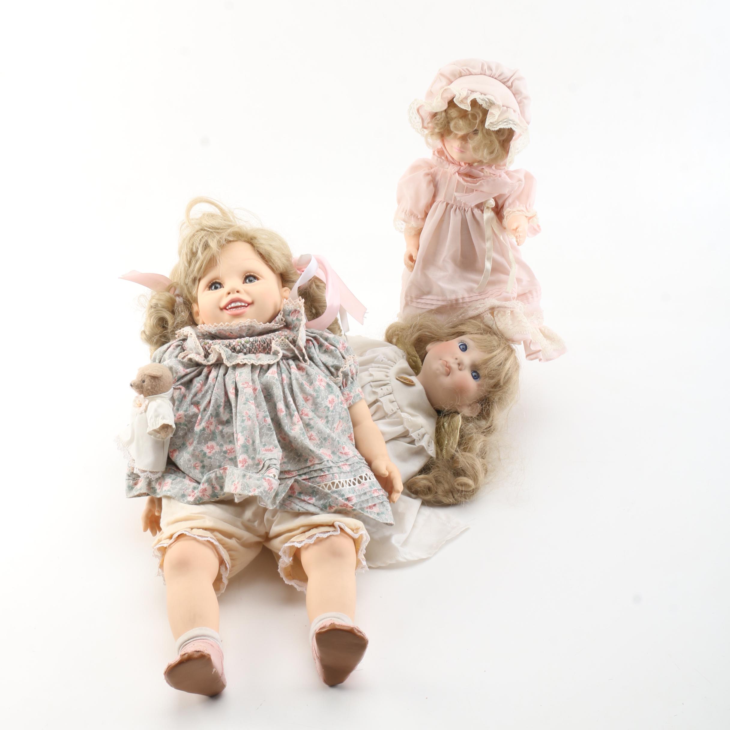Vintage Signed Vinyl Dolls Featuring "Little Angel" by Lee Middleton
