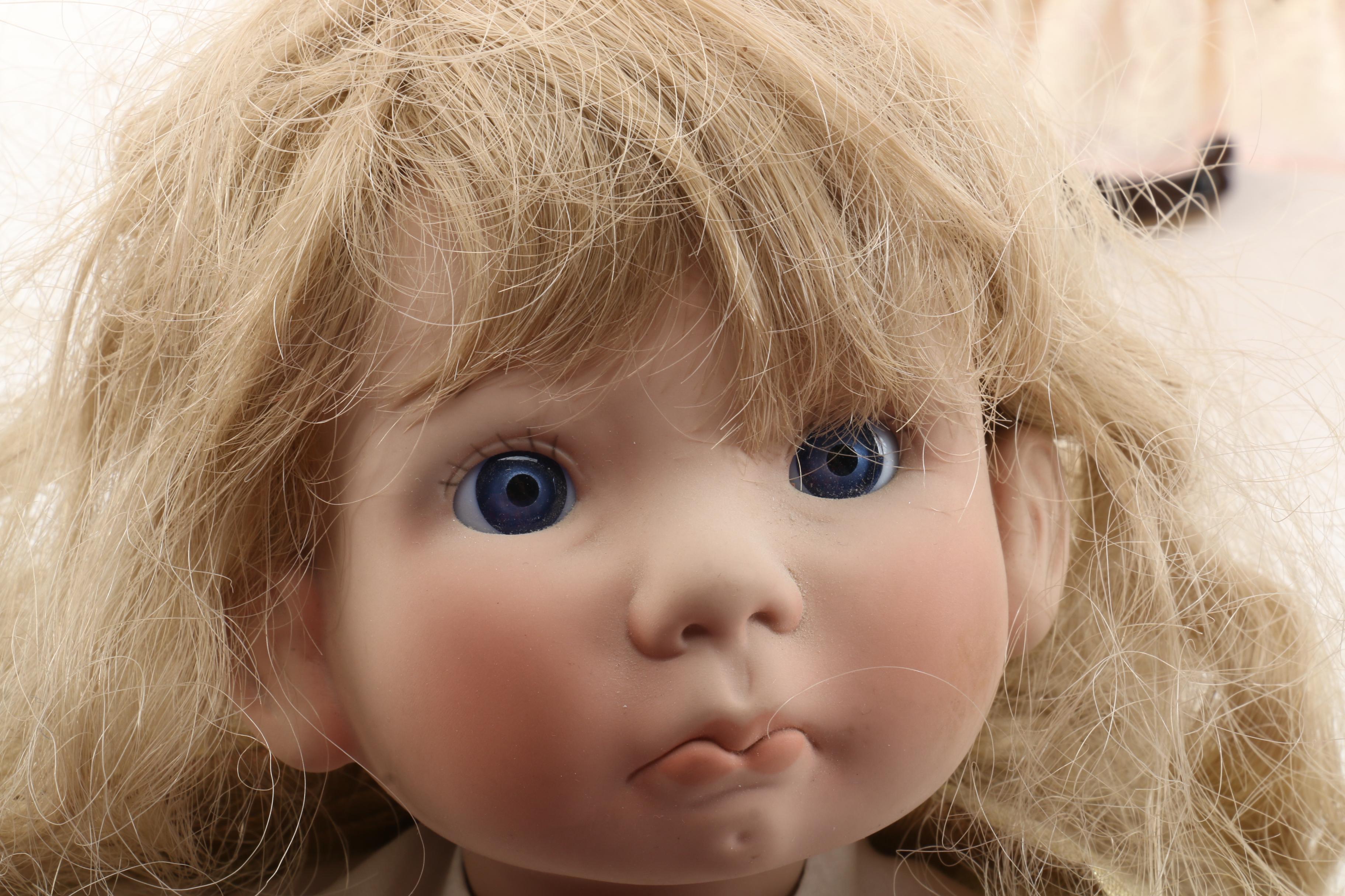 Vintage Signed Vinyl Dolls Featuring "Little Angel" by Lee Middleton