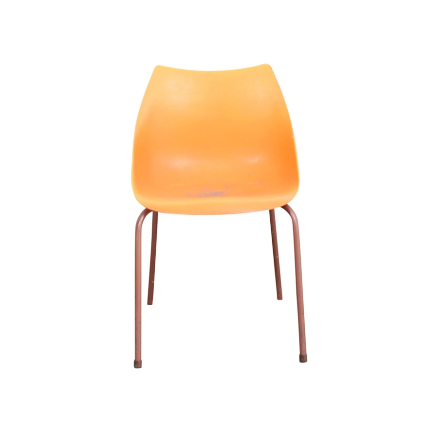 Vintage Snyder Orange Molded Plastic Chair