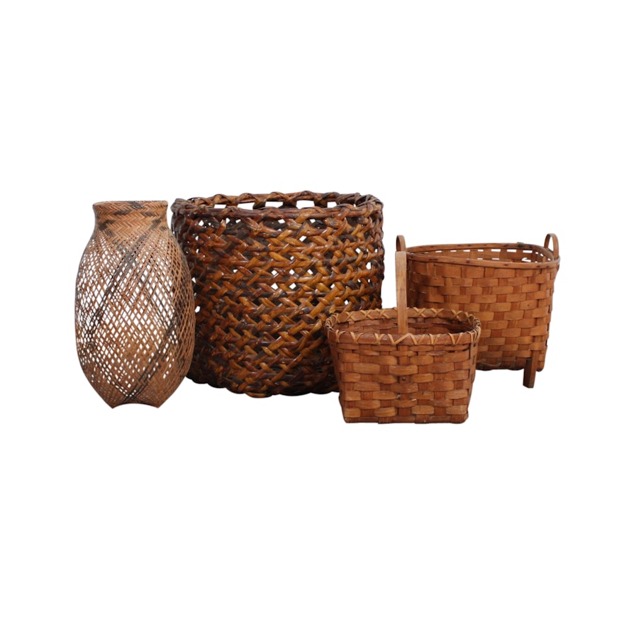 Woven Wooden Baskets