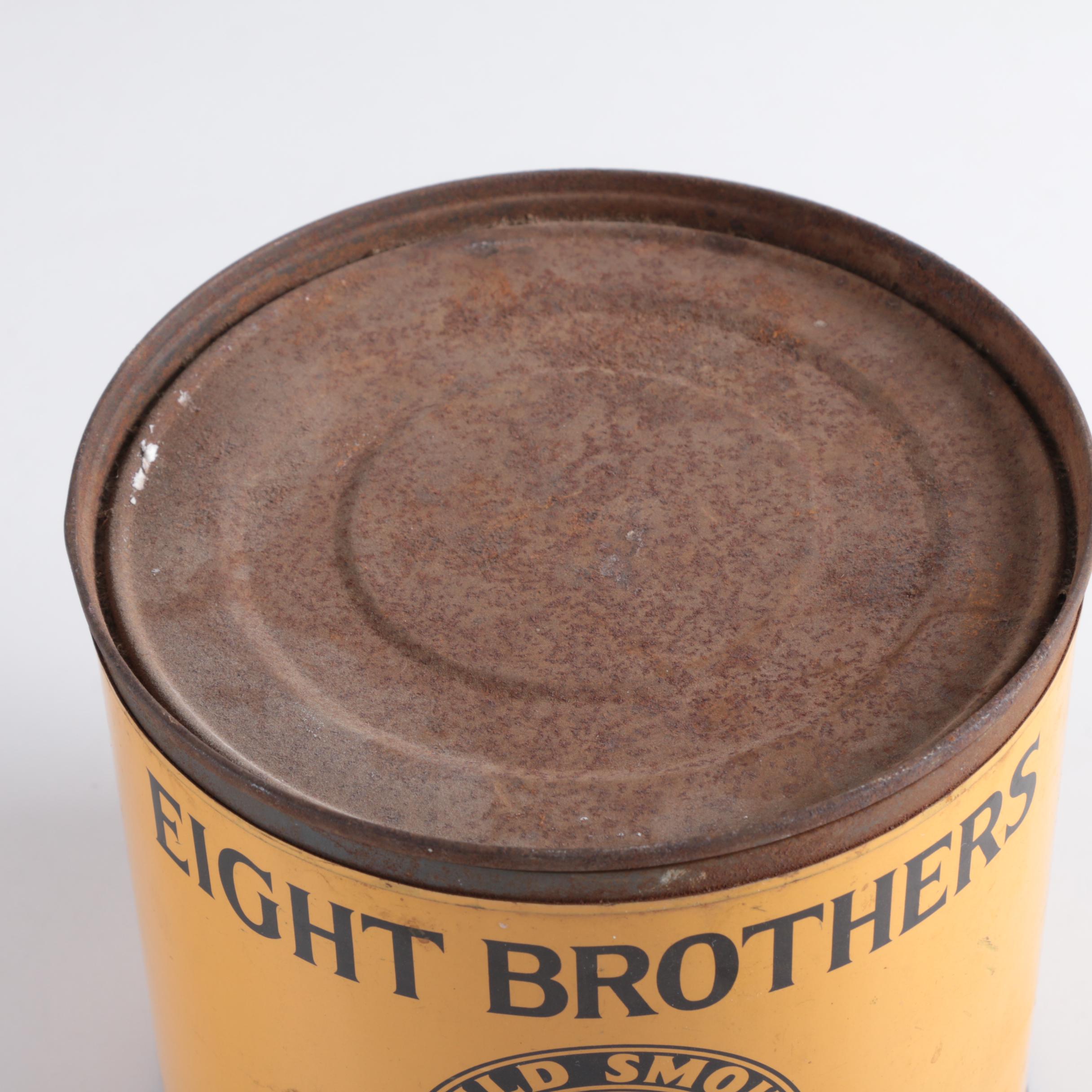 "Eight Brothers" Long Cut Tobacco Canister